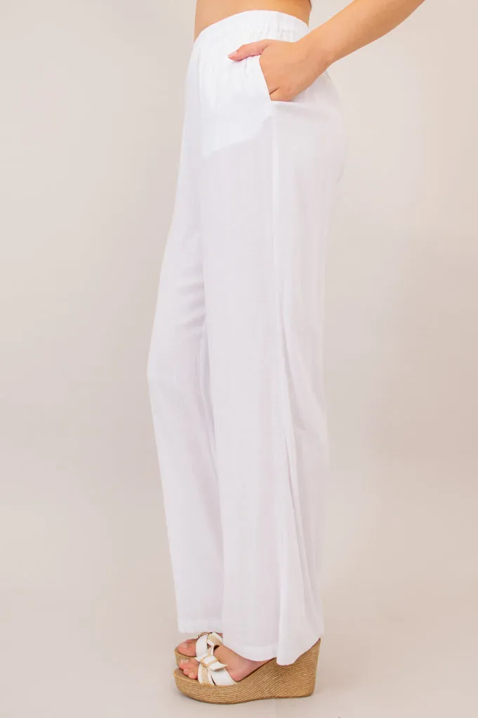 Bella Pant, White, Linen Bamboo sold by Blue Sky product image thumbnail 2