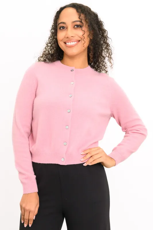 Isabella Cardigan, Rose Madder, Cashmere sold by Blue Sky