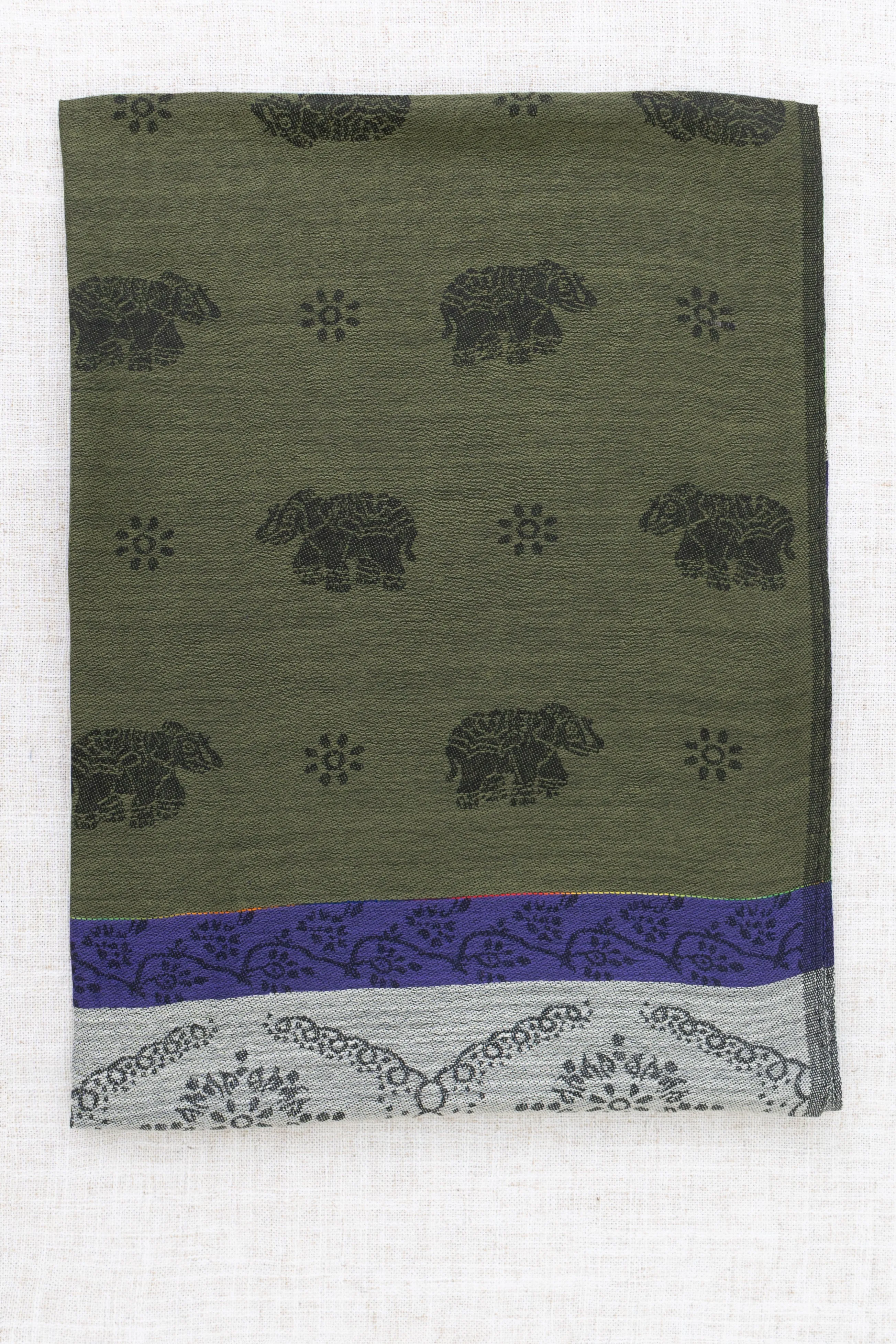 Pashmina Scarf, Elephant, Royale - Green sold by Blue Sky product image thumbnail 2