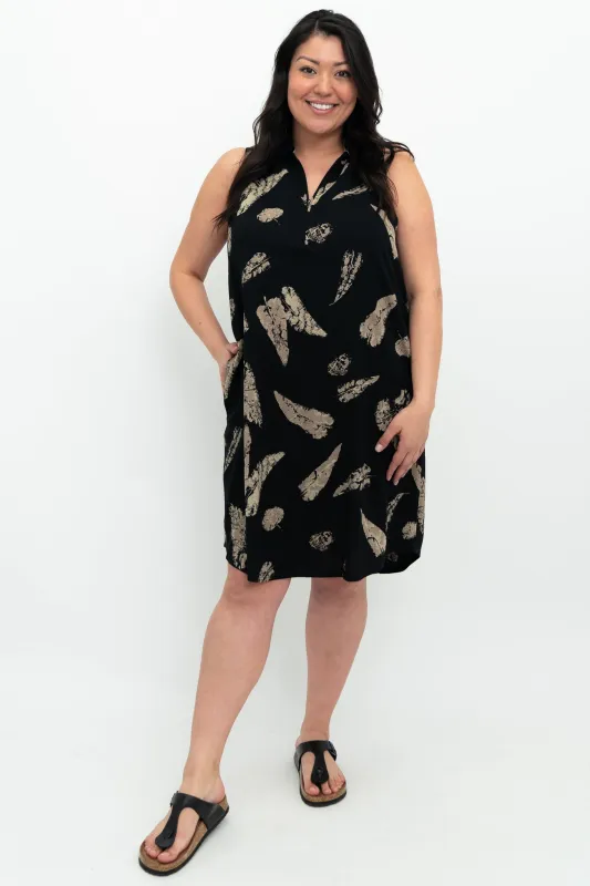 Hula Dress, Shadow Leaf, Linen Bamboo sold by Blue Sky