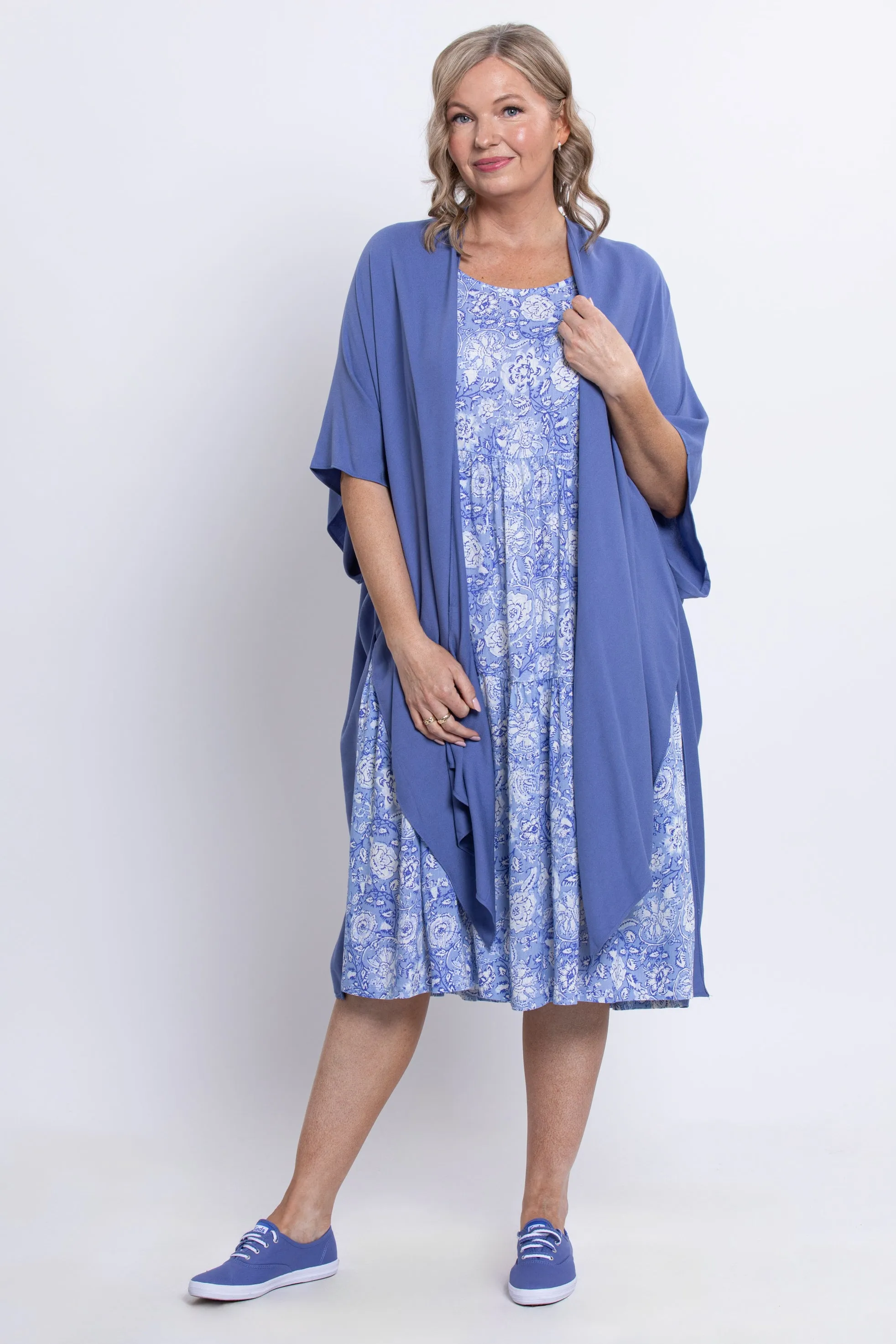 Juni Dress, Peri Teatime, Linen Bamboo sold by Blue Sky product image thumbnail 3
