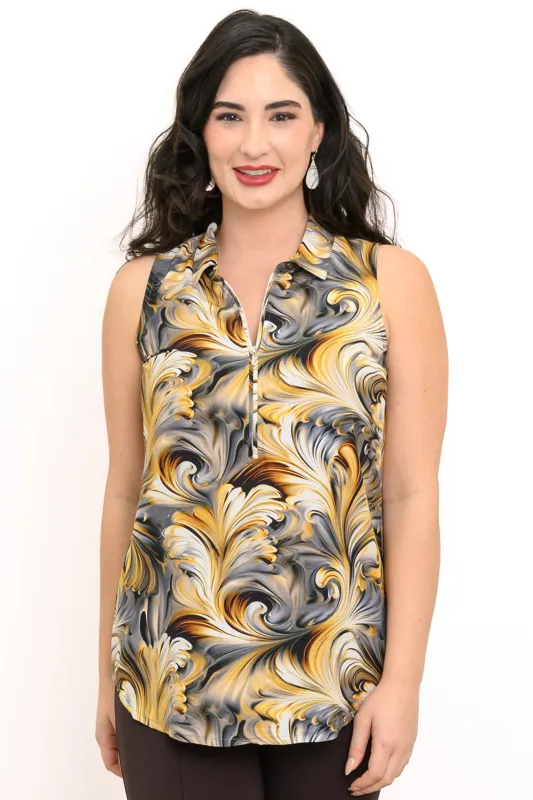 Hula Tank, Coffee Marble, Rayon sold by Blue Sky