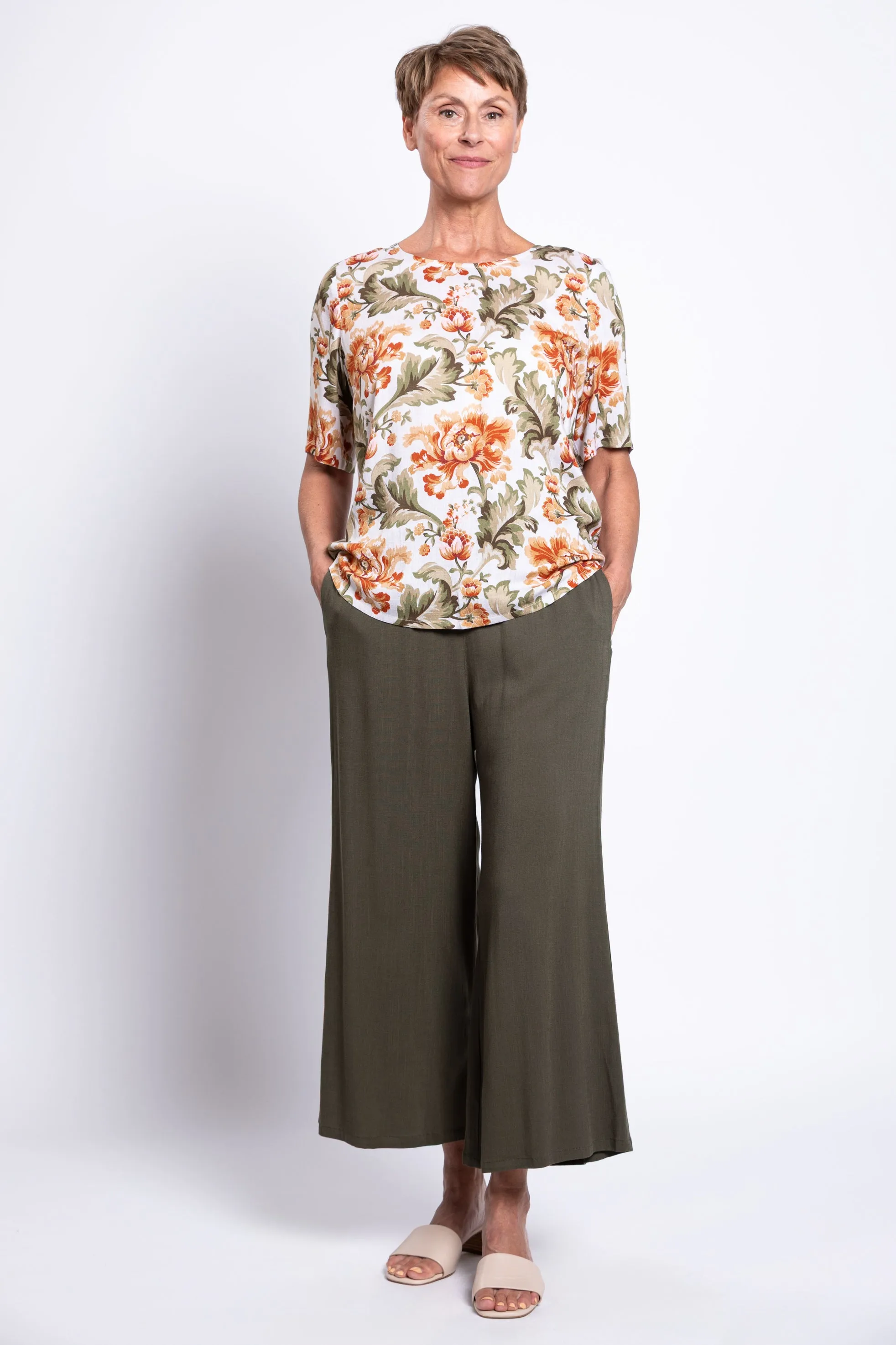 Liza Top, Khaki Tapestry, Linen Bamboo sold by Blue Sky product image thumbnail 2