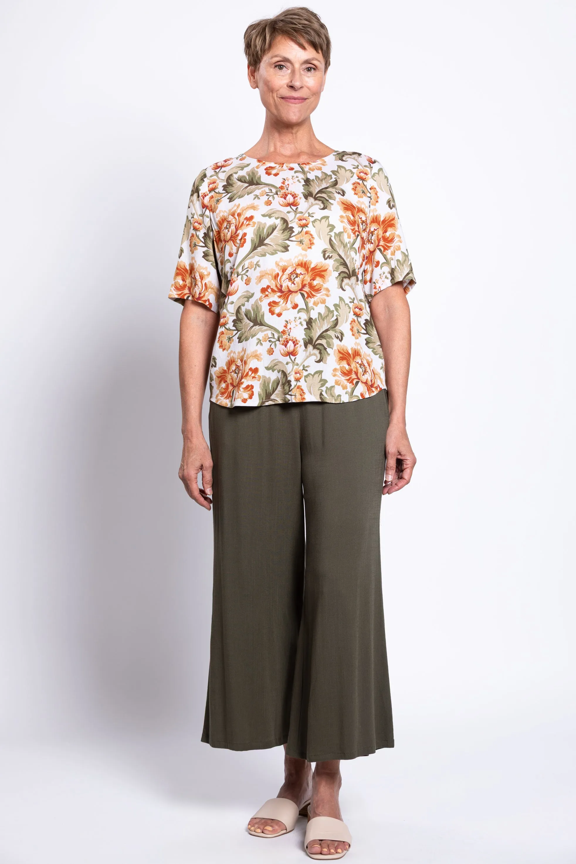 Liza Top, Khaki Tapestry, Linen Bamboo sold by Blue Sky product image thumbnail 3