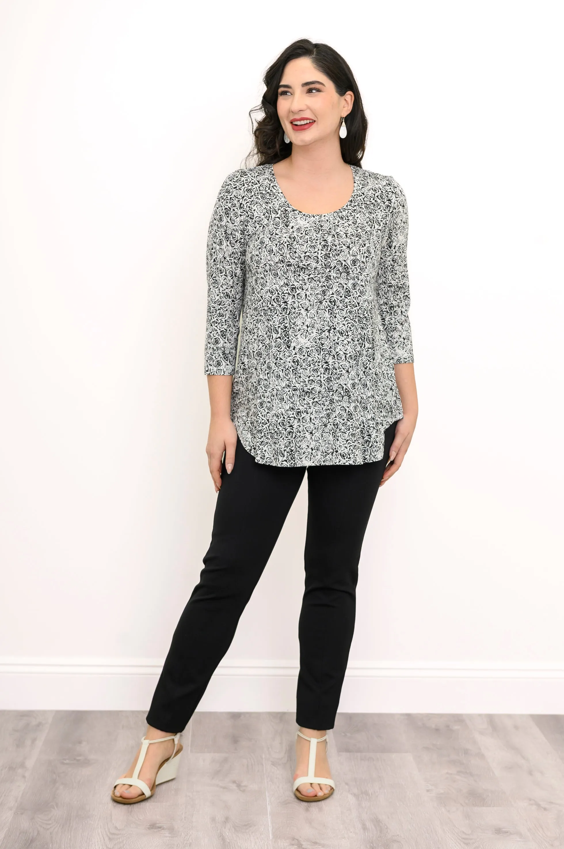 Jazz 3/4 Top, BW Rosette, Bamboo sold by Blue Sky product image thumbnail 2