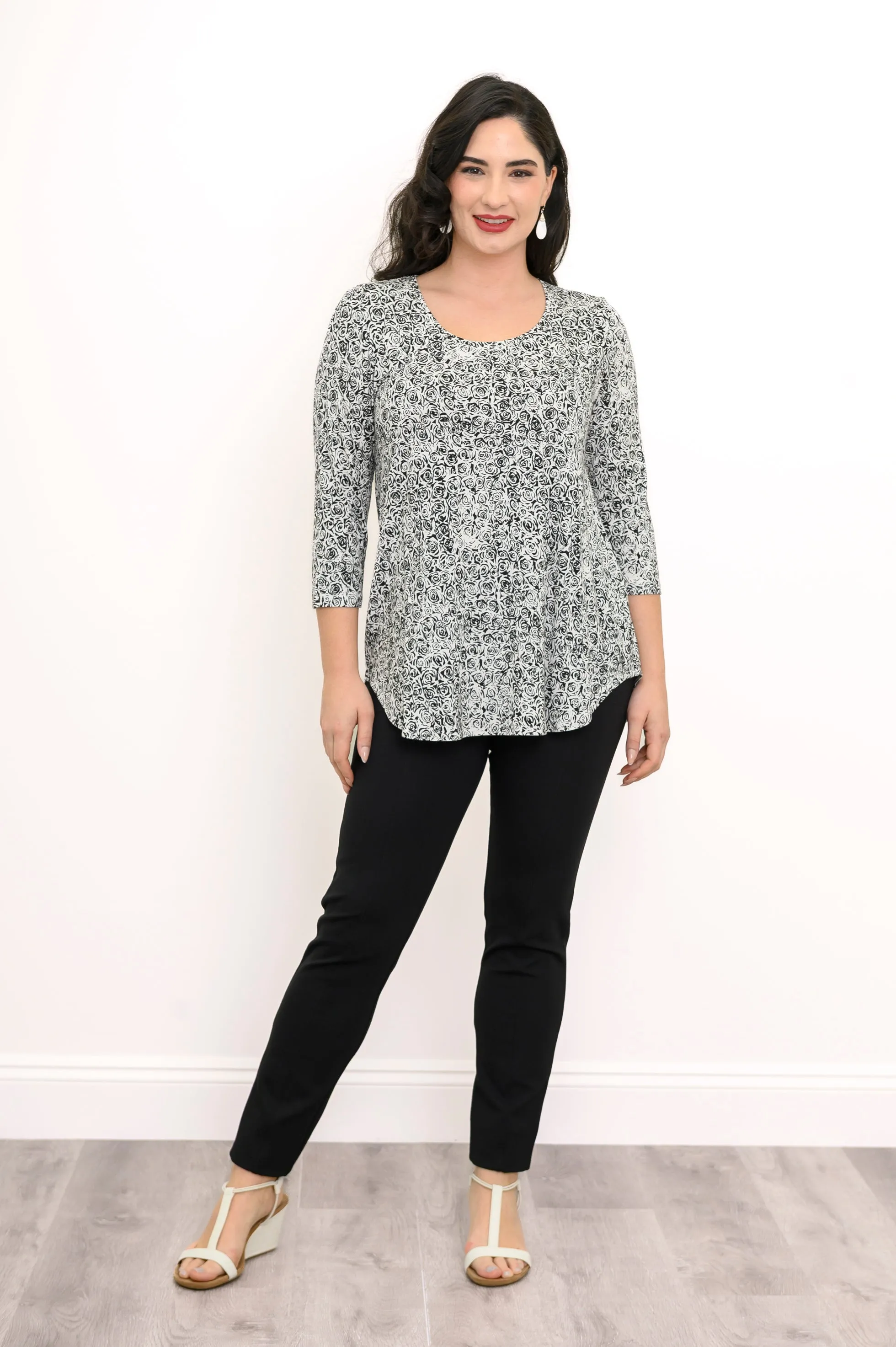 Jazz 3/4 Top, BW Rosette, Bamboo sold by Blue Sky product image thumbnail 3