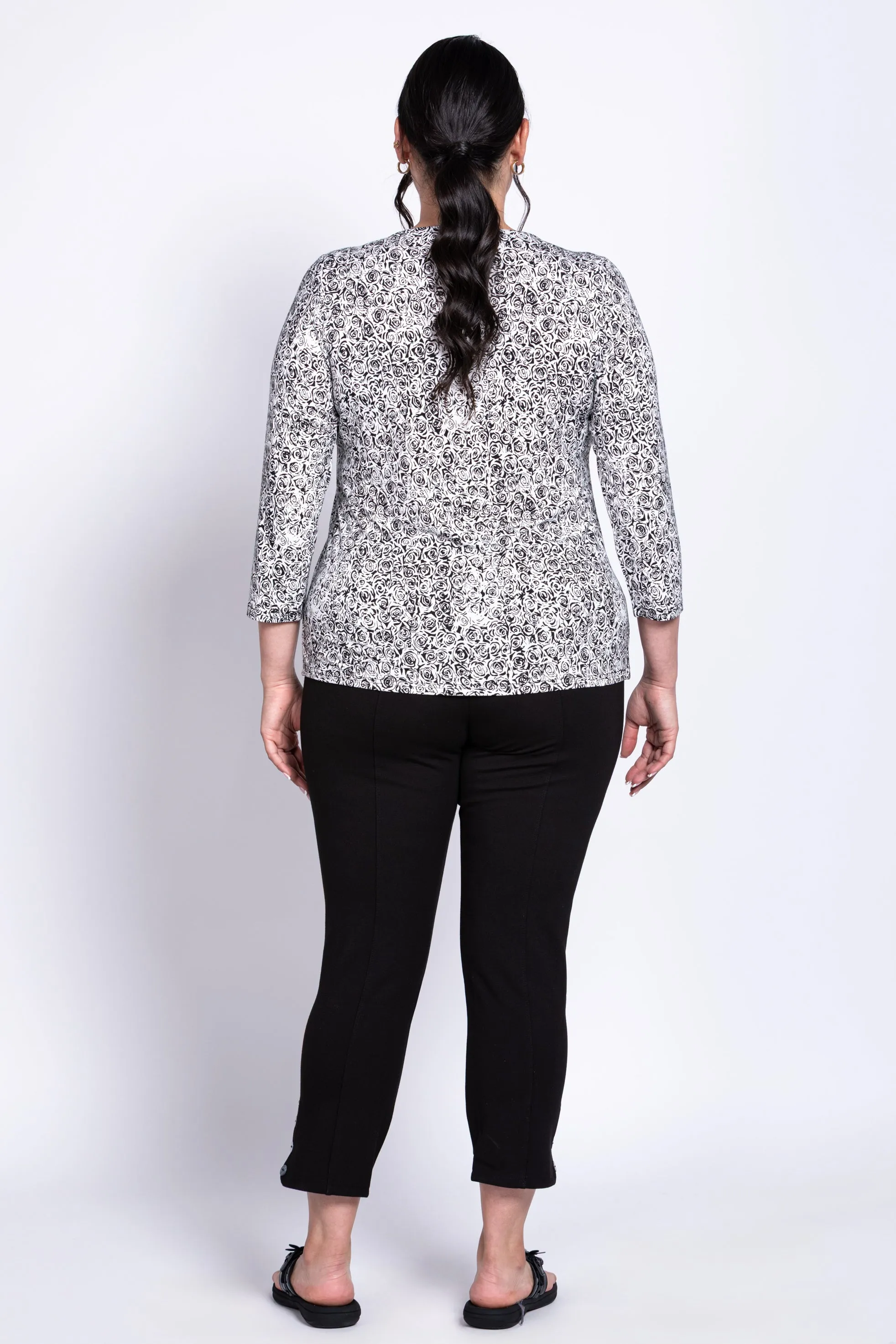 Margorie Top, BW Rosette, Bamboo sold by Blue Sky product image thumbnail 5