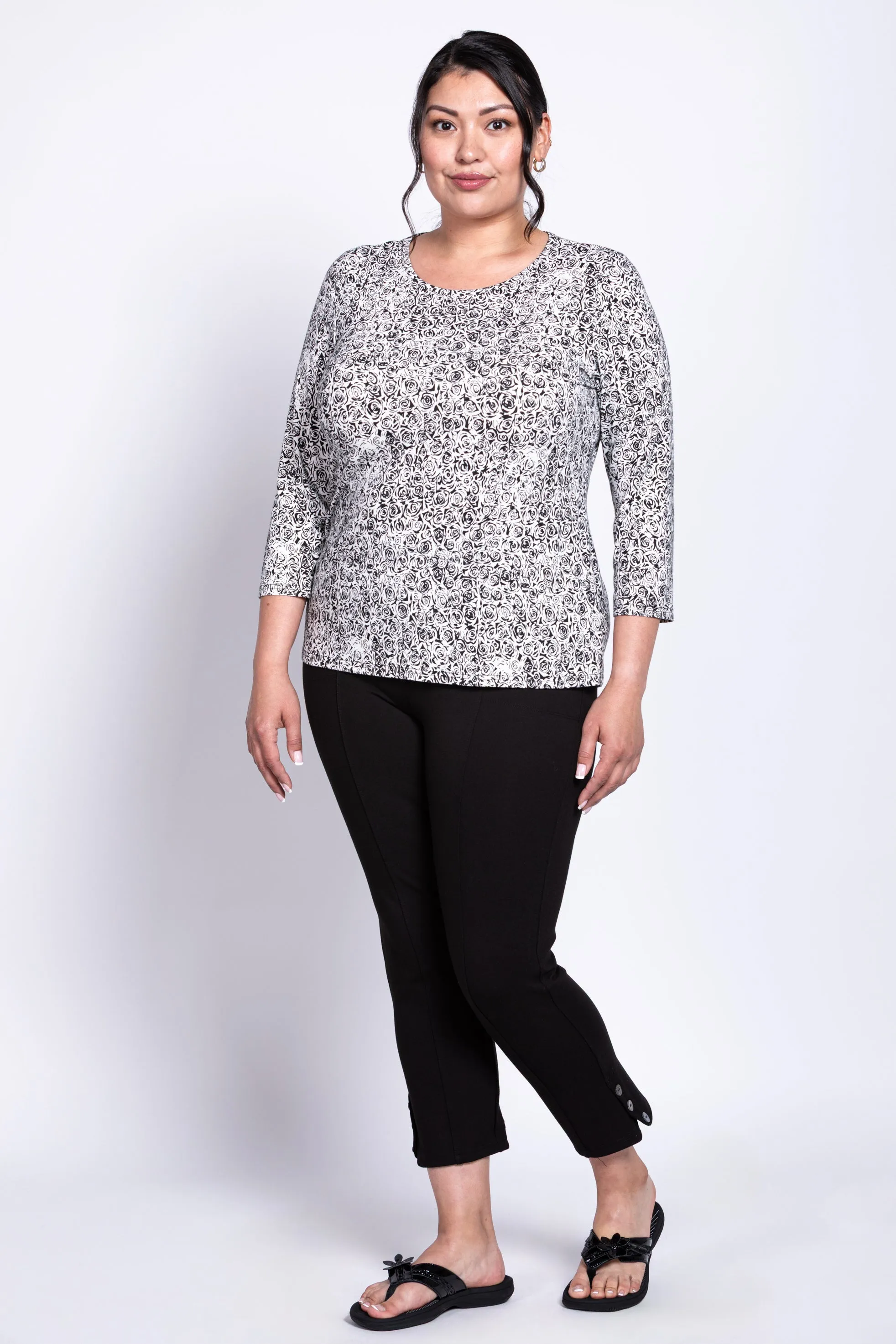 Margorie Top, BW Rosette, Bamboo sold by Blue Sky product image thumbnail 3