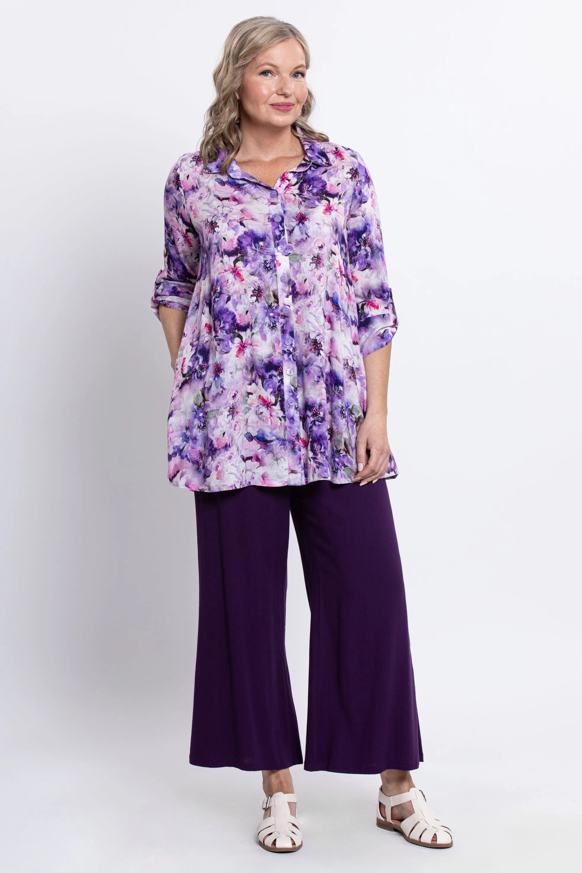 Celine Blouse, Royale Dynasty, Linen Bamboo sold by Blue Sky product image thumbnail 2