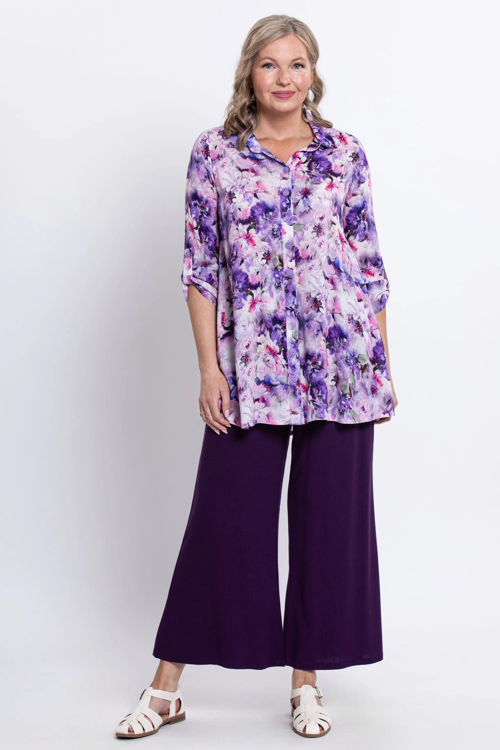 Celine Blouse, Royale Dynasty, Linen Bamboo sold by Blue Sky product image thumbnail 3