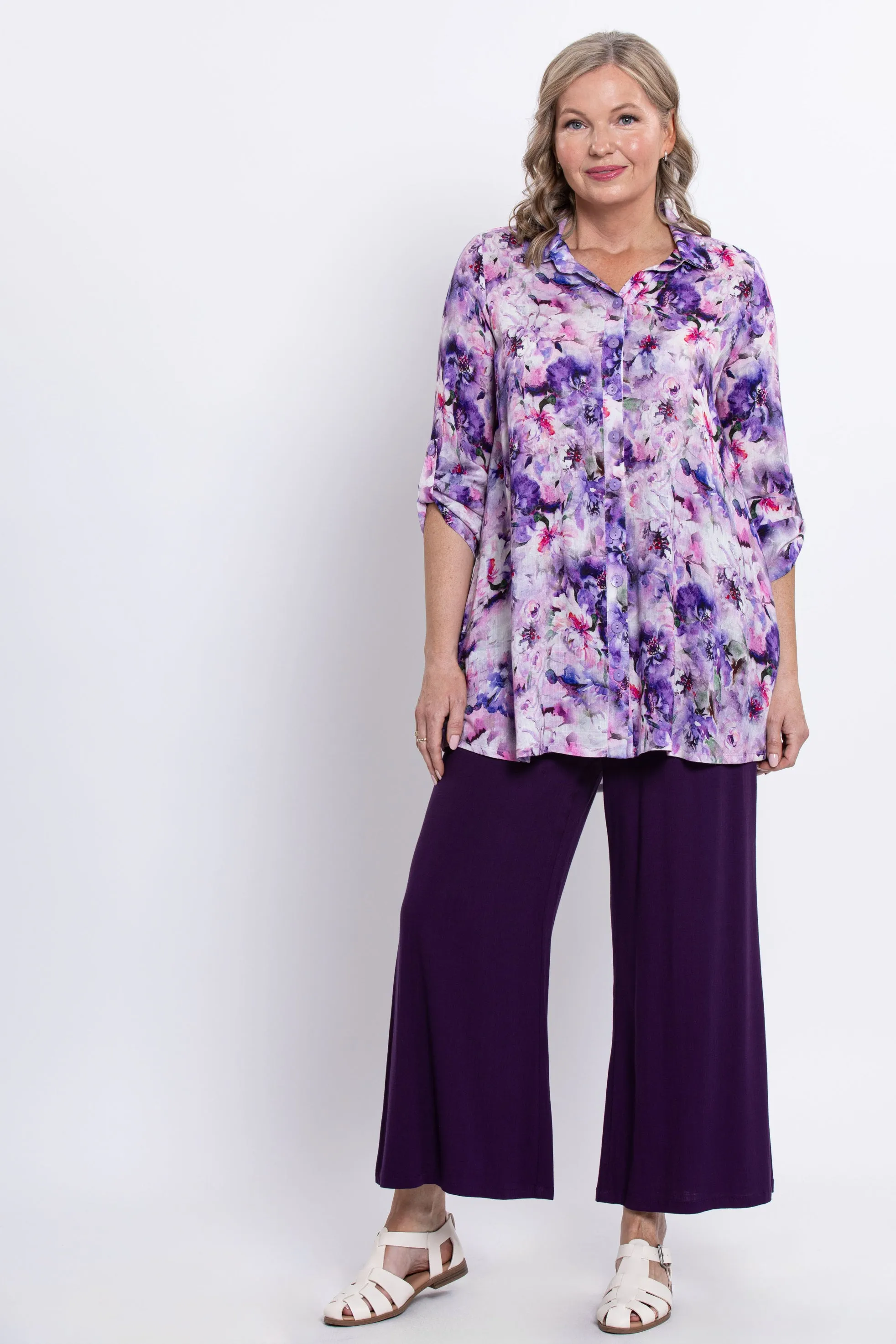 Celine Blouse, Royale Dynasty, Linen Bamboo sold by Blue Sky product image thumbnail 4