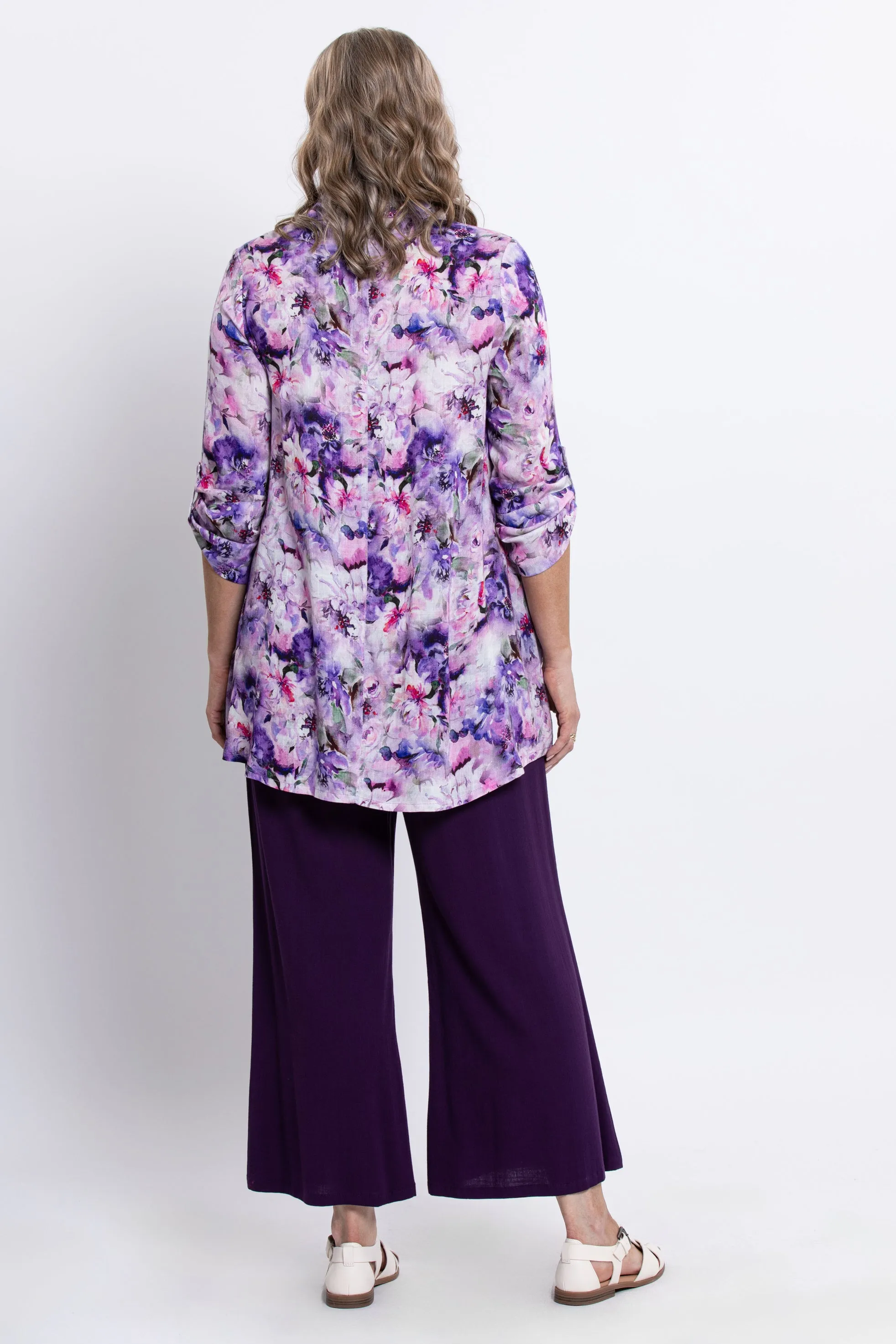 Celine Blouse, Royale Dynasty, Linen Bamboo sold by Blue Sky product image thumbnail 5