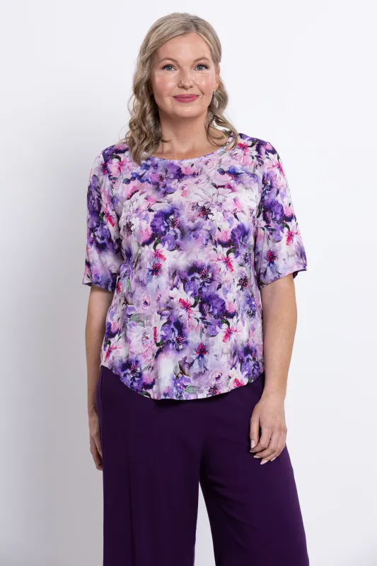 Liza Top, Royale Dynasty, Linen Bamboo sold by Blue Sky