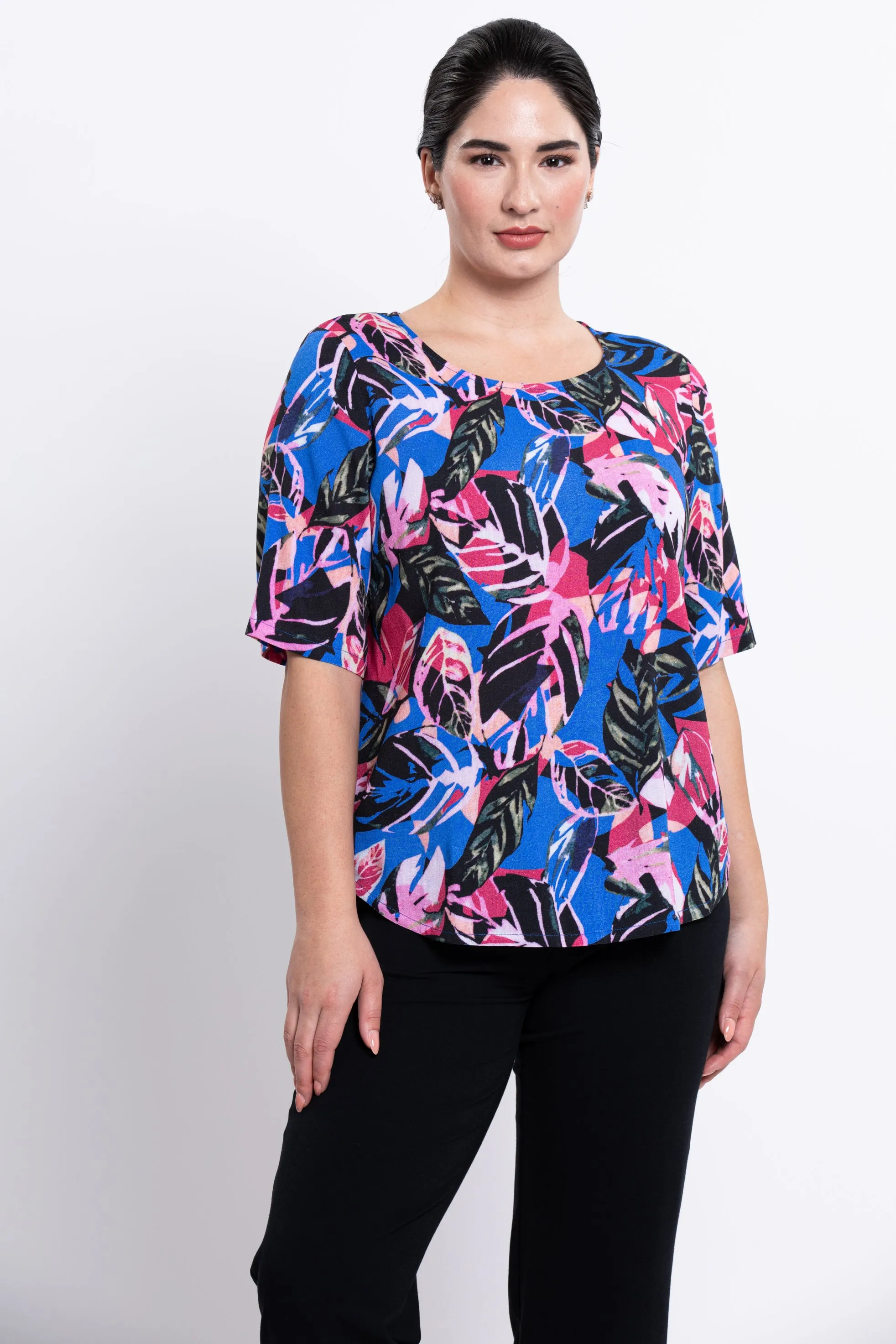 Liza Top, Pink Bonita, Linen Bamboo sold by Blue Sky product image thumbnail 3