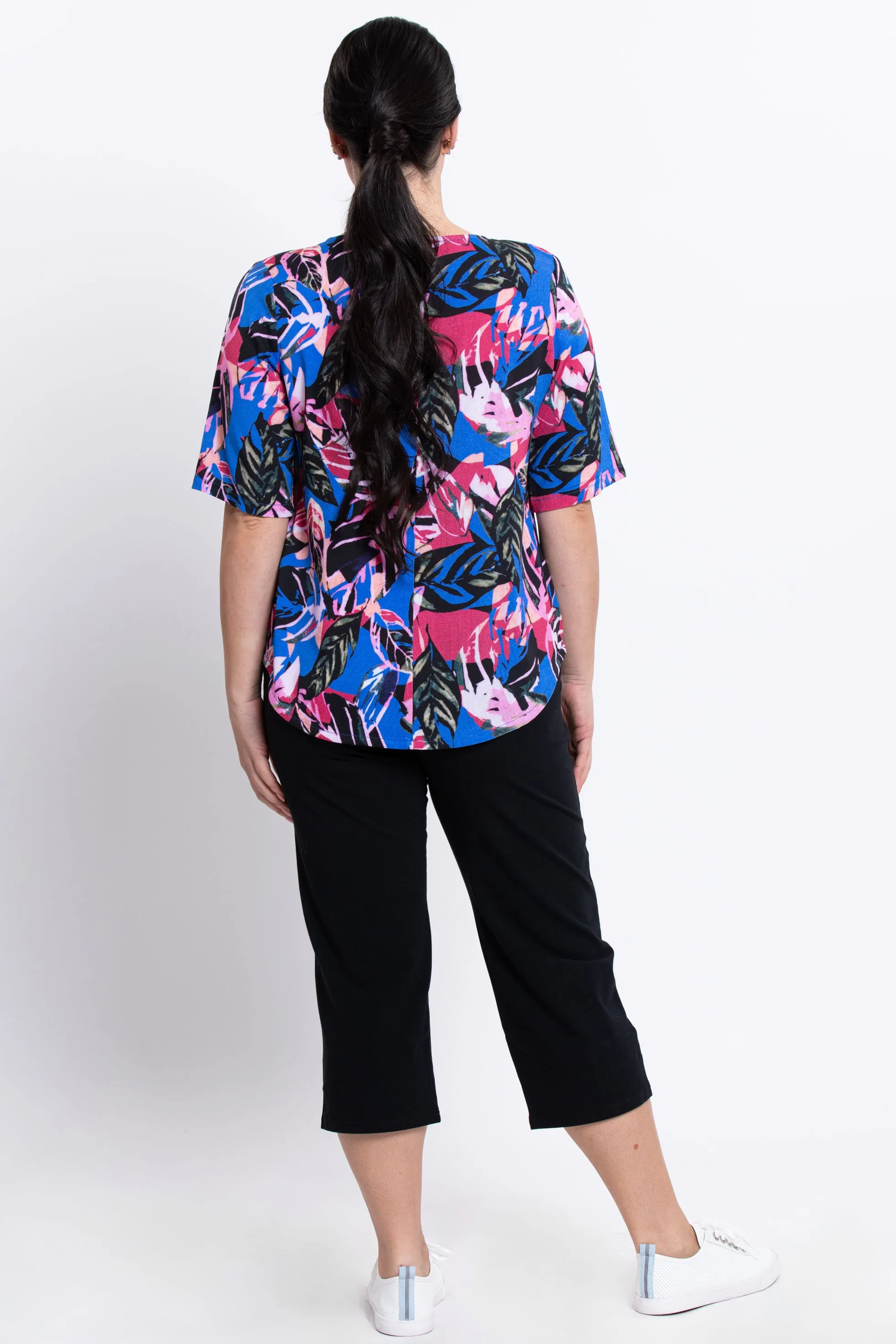 Liza Top, Pink Bonita, Linen Bamboo sold by Blue Sky product image thumbnail 5