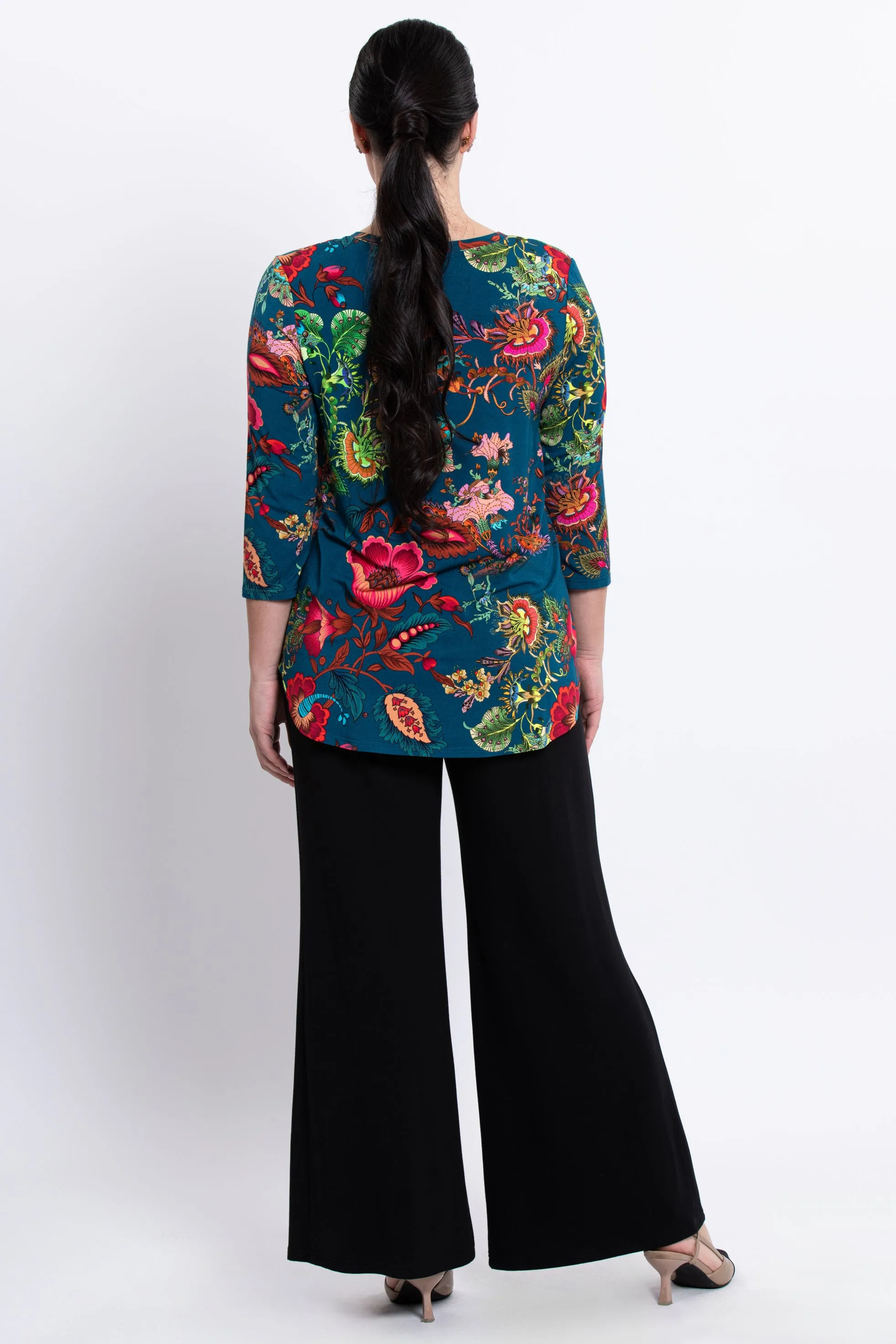 Jackie 3/4 Top, Teal Fantasy, Bamboo sold by Blue Sky product image thumbnail 5