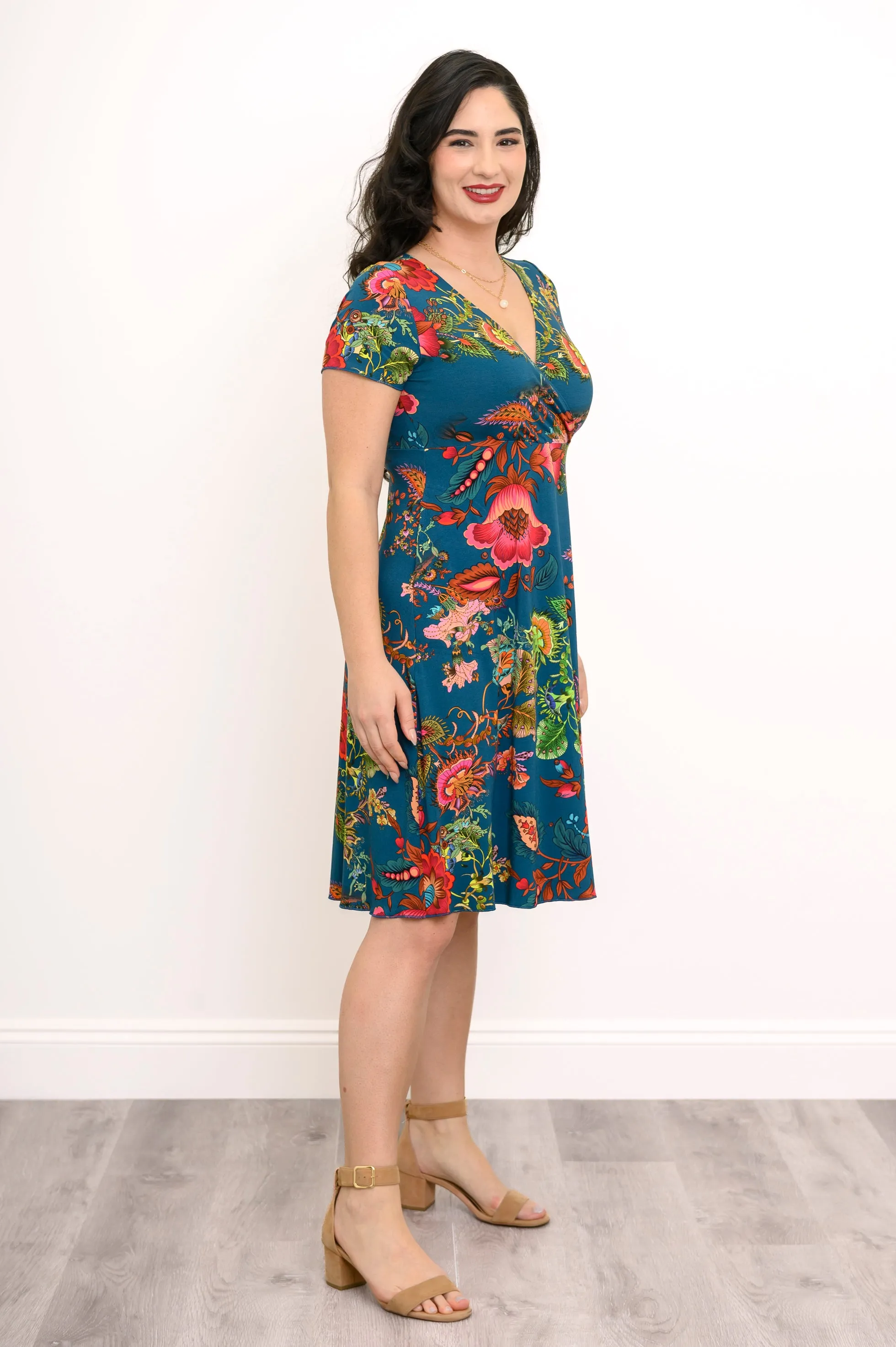 Aurora Dress, Teal Fantasy, Bamboo sold by Blue Sky product image thumbnail 3