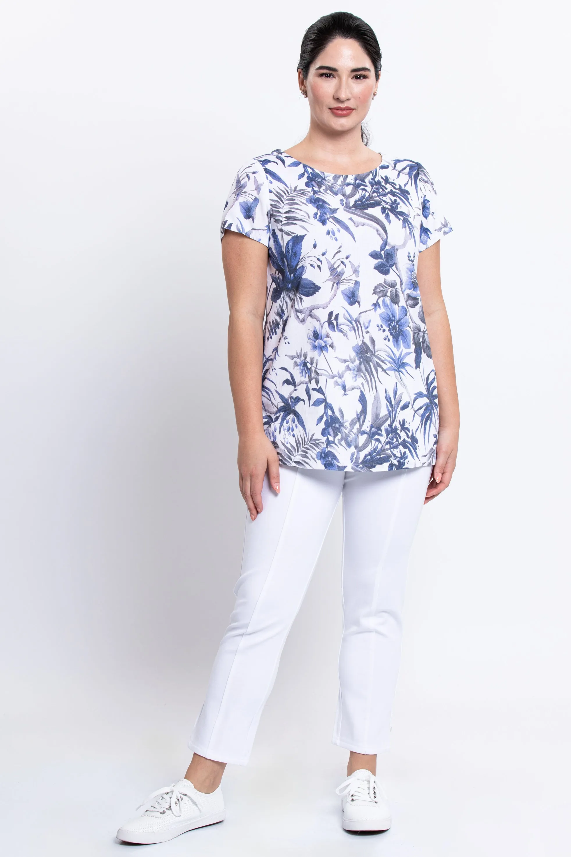 Clara Top, Peri Palm, Linen Bamboo sold by Blue Sky product image thumbnail 5
