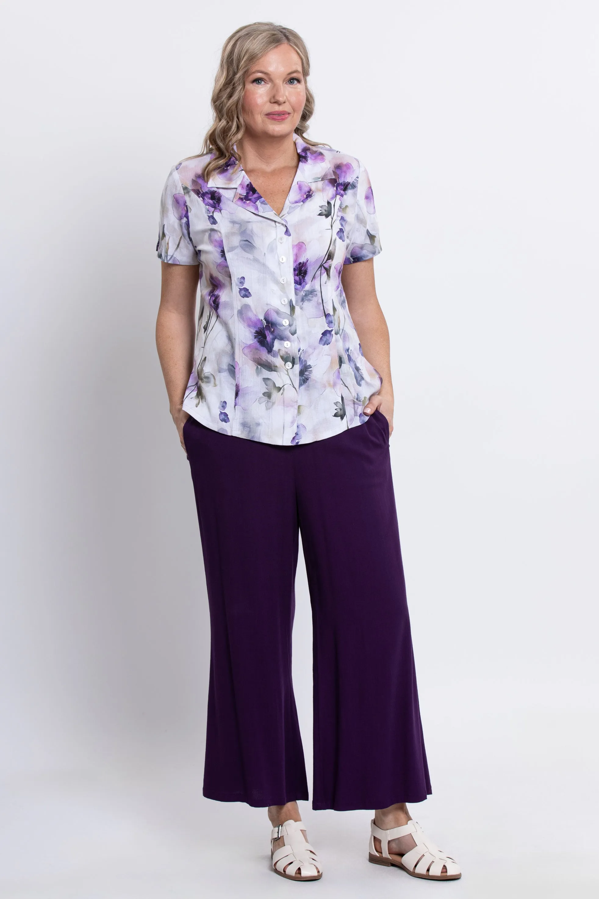 Samantha Blouse, Royale Mist, Linen Bamboo sold by Blue Sky product image thumbnail 2