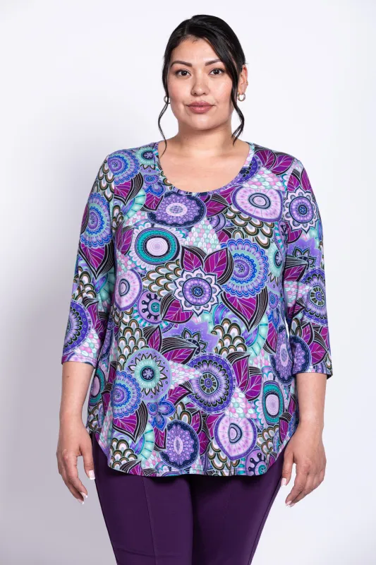 Jazz 3/4 Top, Royale Peacock, Bamboo made by Blue Sky