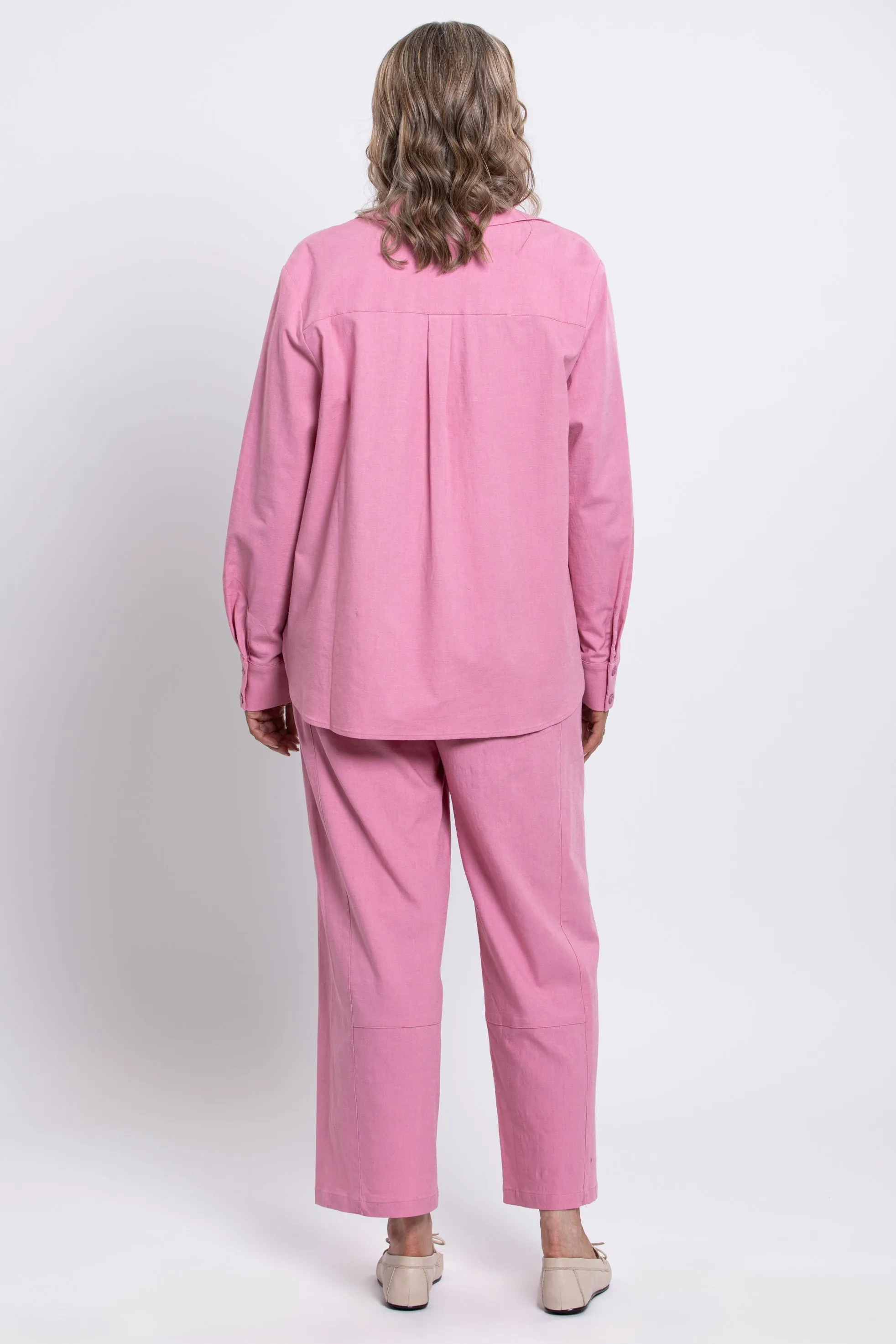 Charlie Blouse, Soft Pink, Linen Viscose sold by Blue Sky product image thumbnail 5