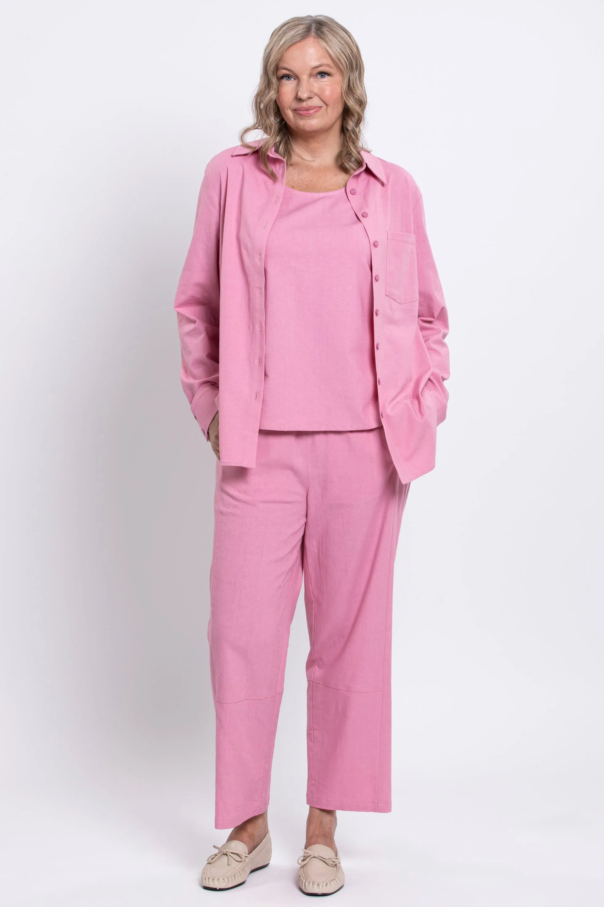 Charlie Blouse, Soft Pink, Linen Viscose sold by Blue Sky product image thumbnail 2
