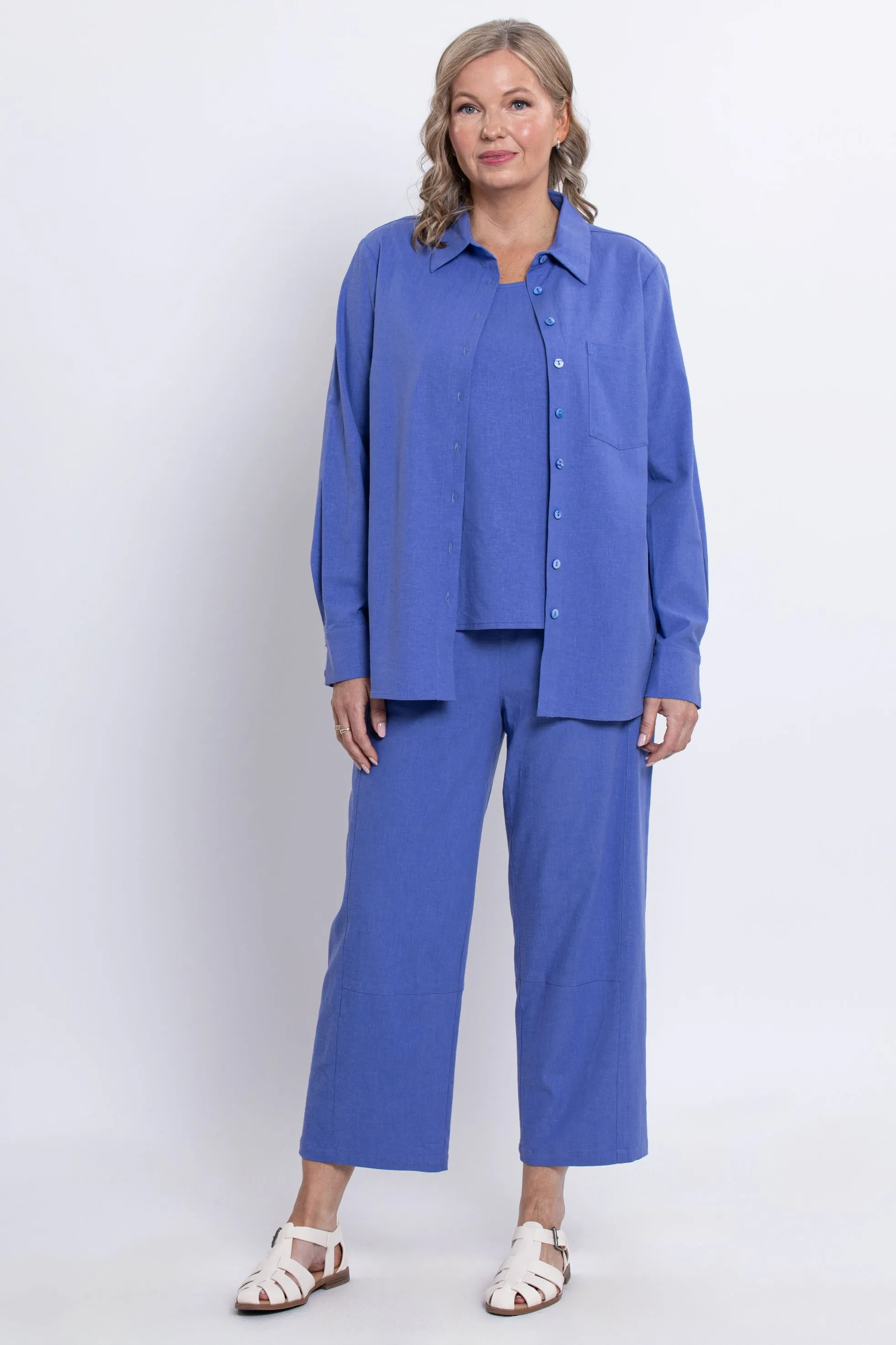 Charlie Blouse, Soft Violet, Linen Viscose sold by Blue Sky product image thumbnail 5