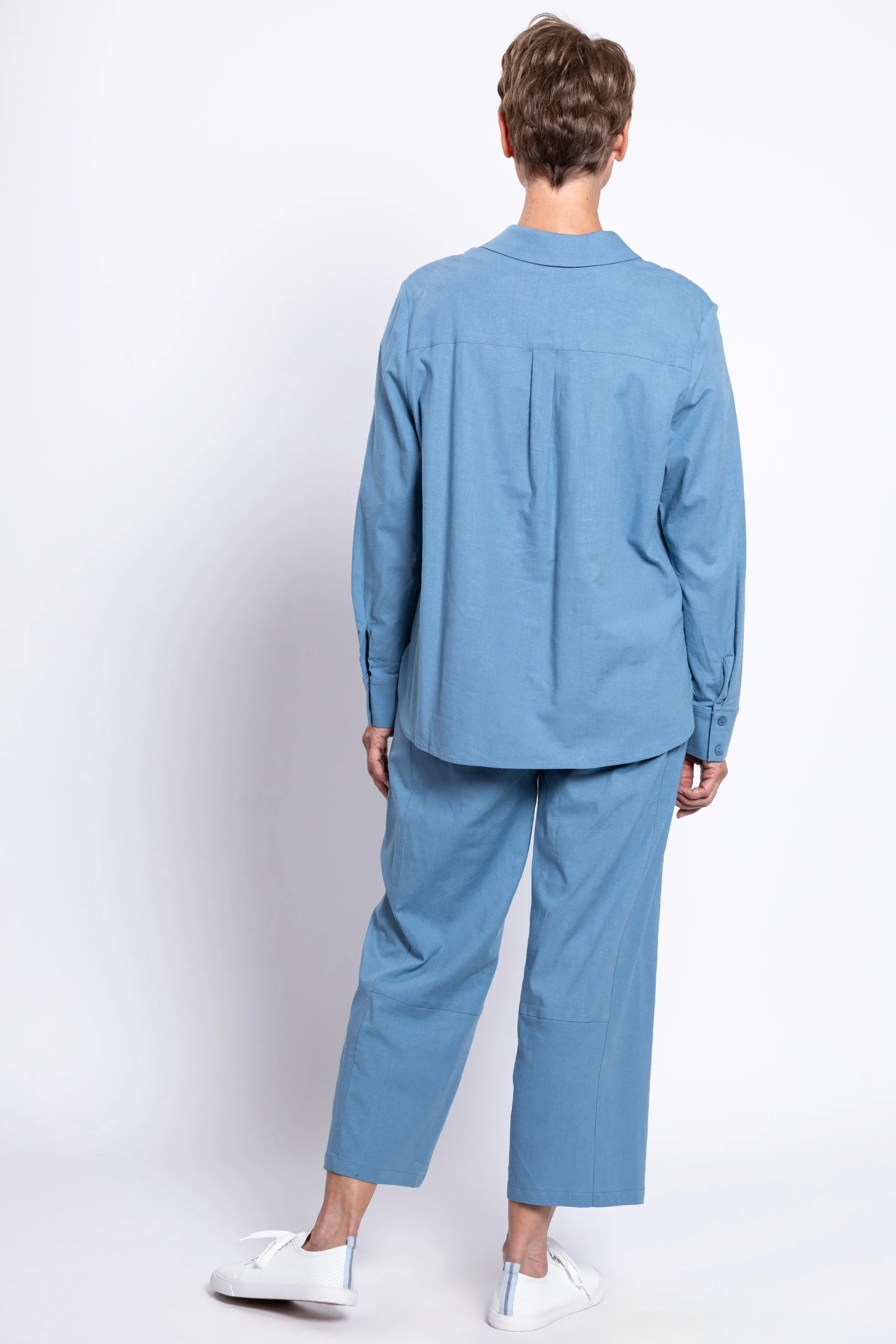 Charlie Blouse, Soft Denim, Linen Viscose sold by Blue Sky product image thumbnail 4