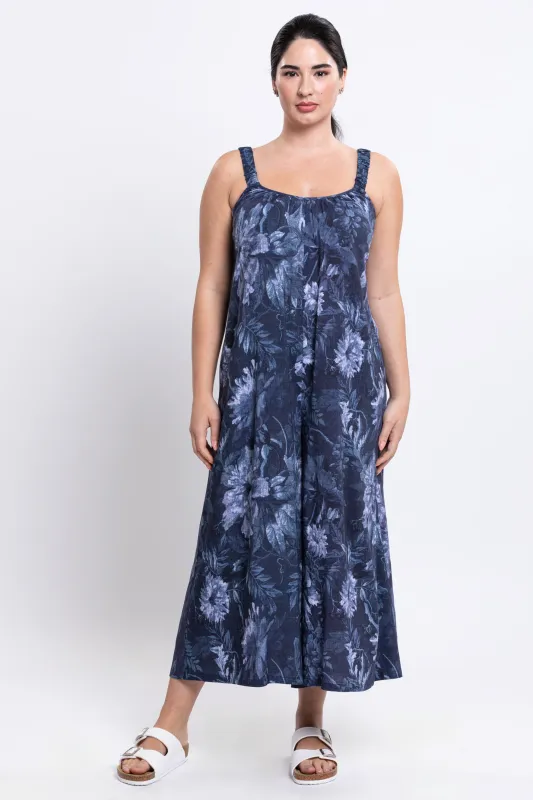 Joanna Jumpsuit, Indigo Mood, Linen Bamboo sold by Blue Sky