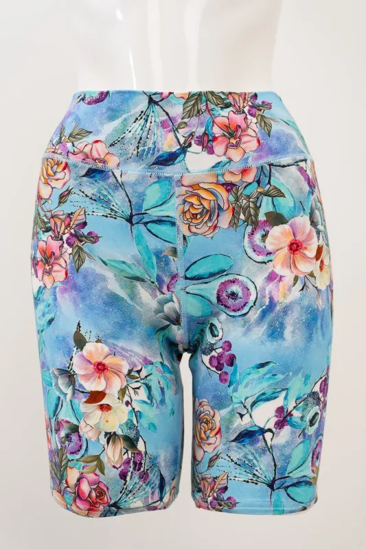 Hallie Shorts, Teal Nectar, Bamboo sold by Blue Sky