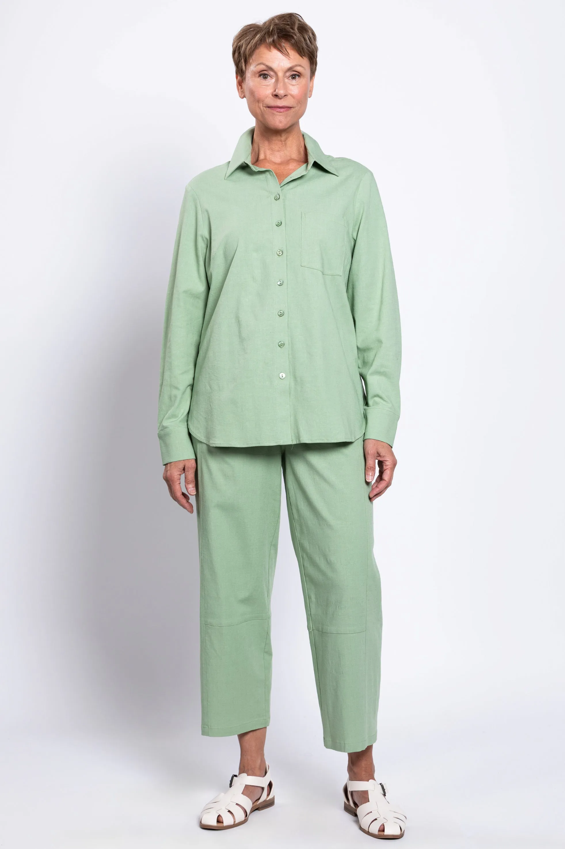 Charlie Blouse, Sage, Linen Viscose sold by Blue Sky product image thumbnail 3
