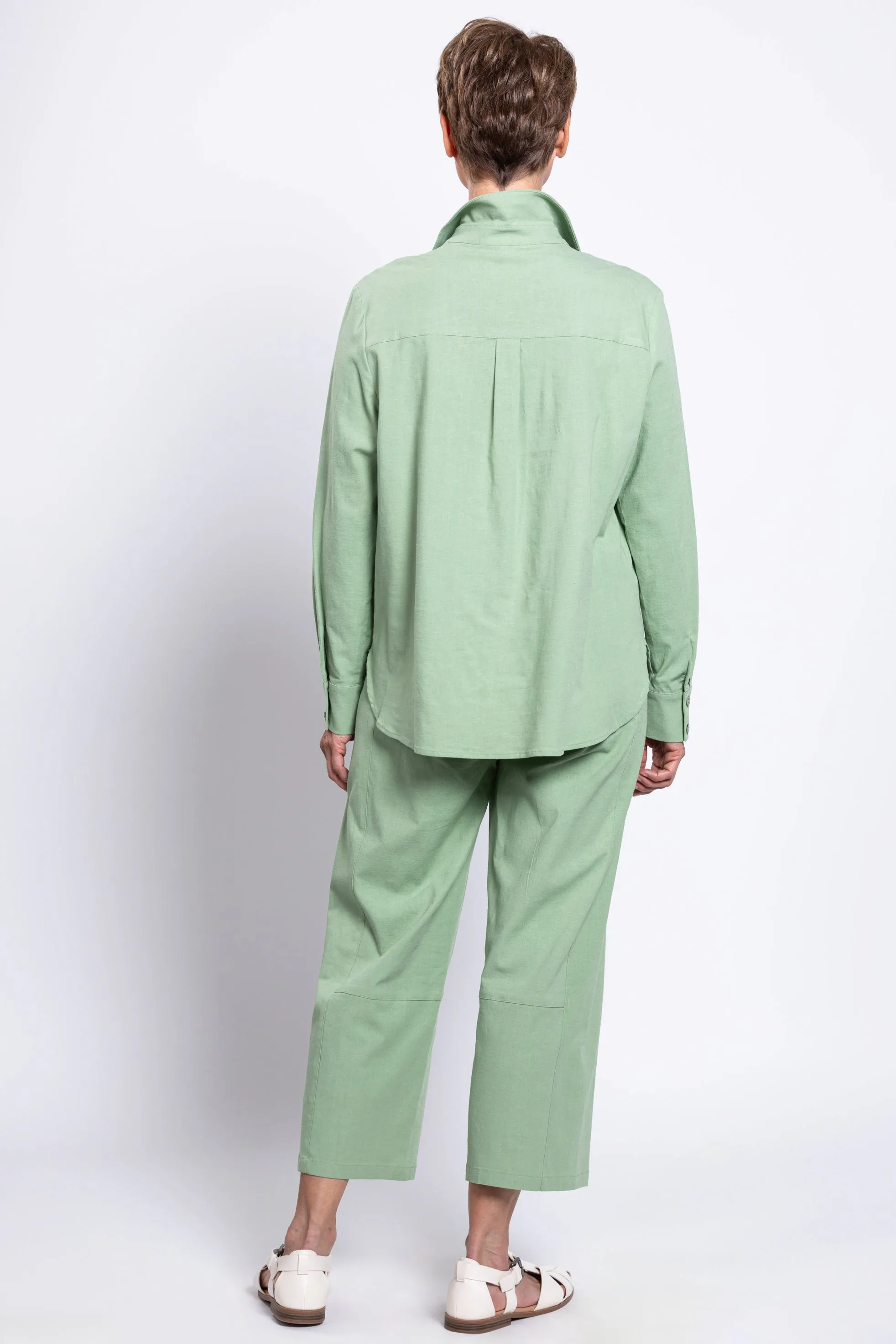 Charlie Blouse, Sage, Linen Viscose sold by Blue Sky product image thumbnail 5