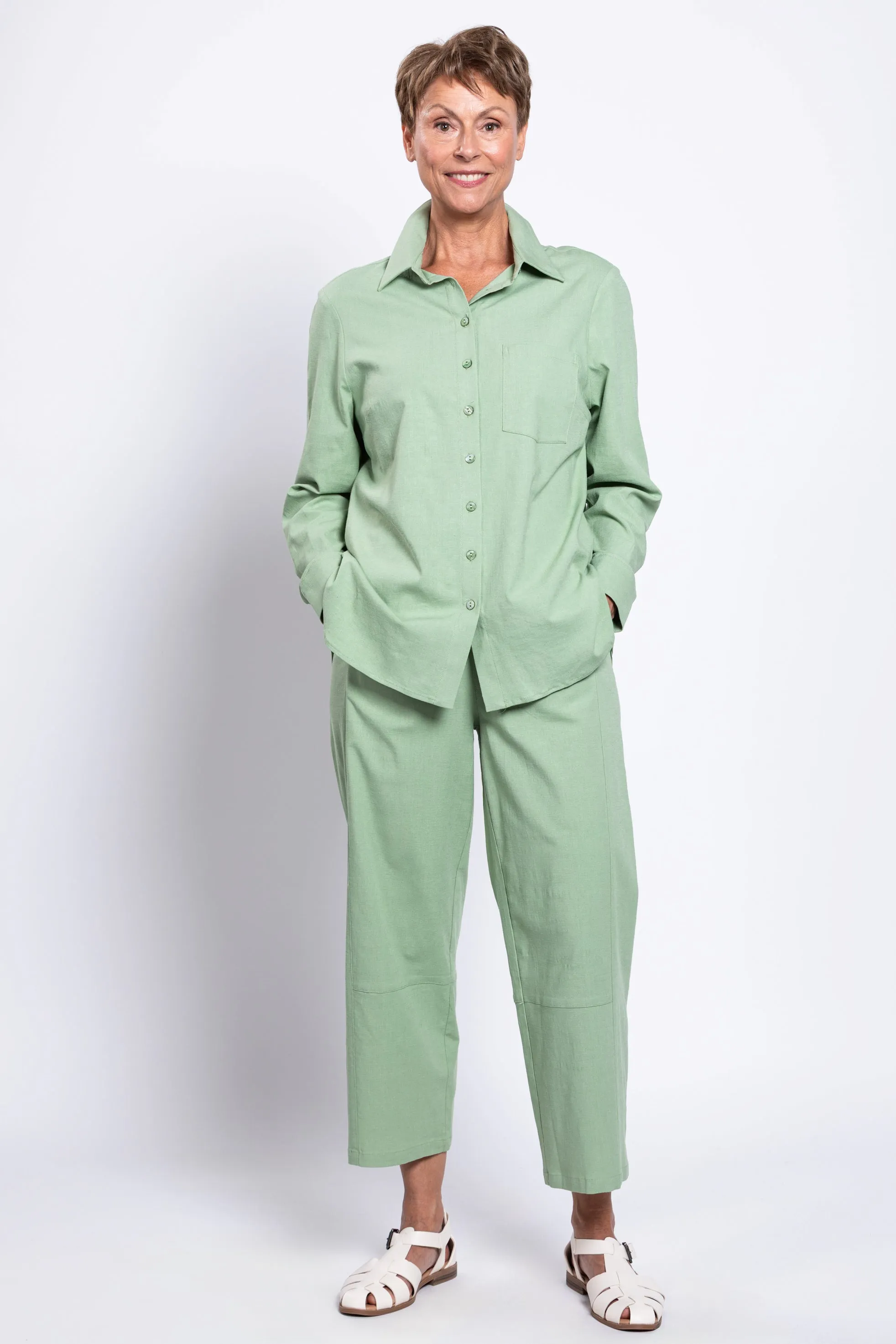 Charlie Blouse, Sage, Linen Viscose sold by Blue Sky product image thumbnail 2