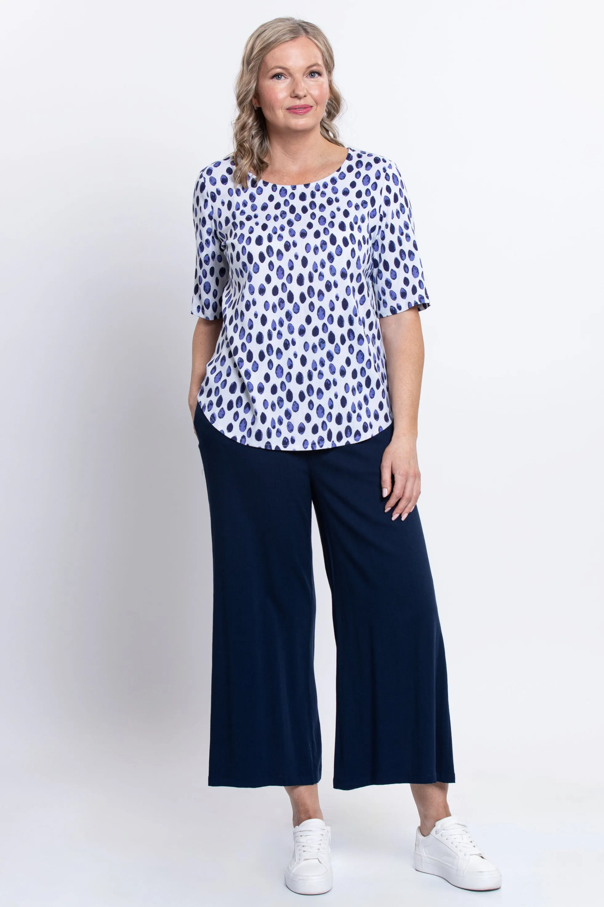 Liza Top, Indigo Rain, Linen Bamboo sold by Blue Sky product image thumbnail 2