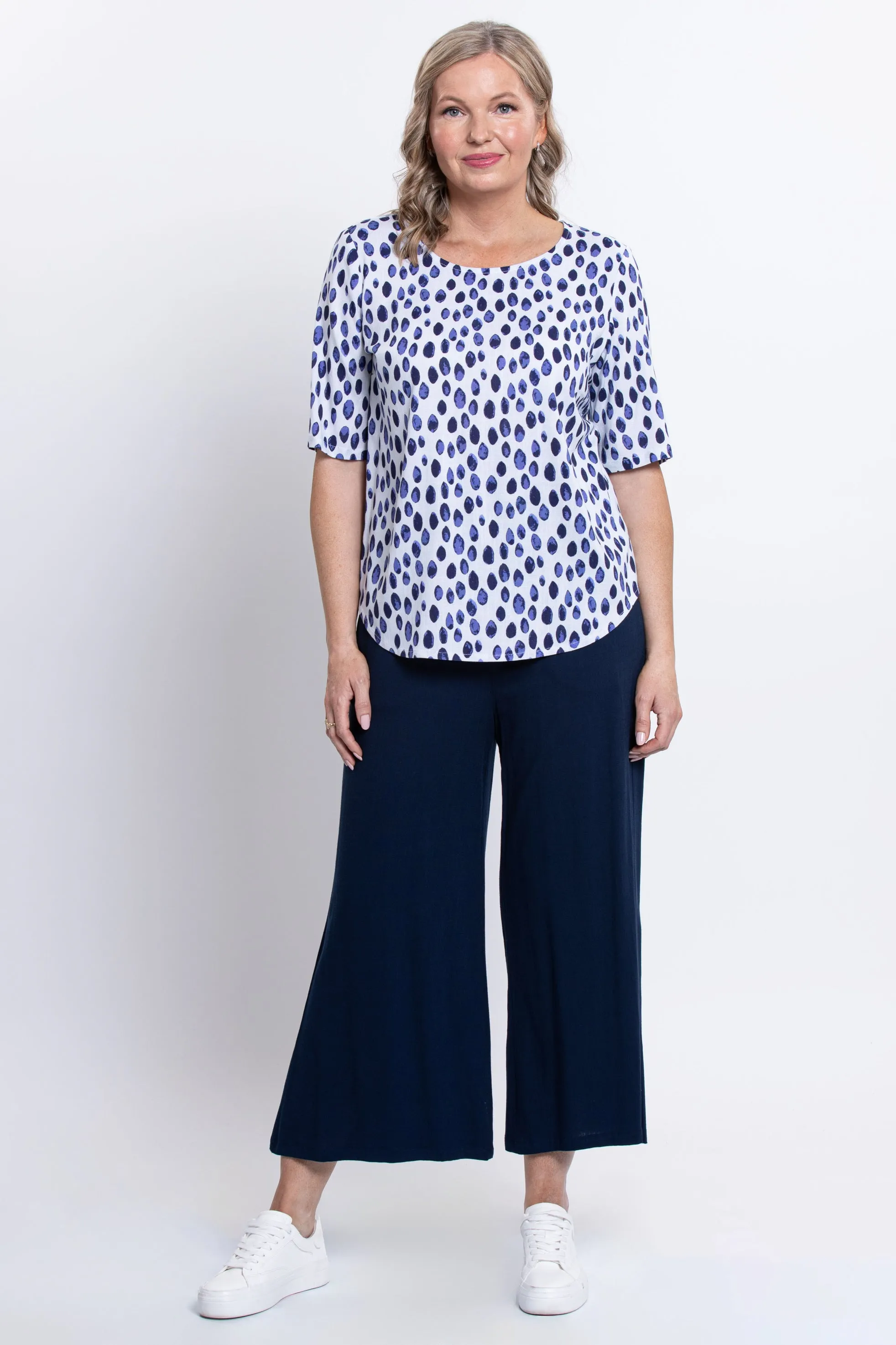 Liza Top, Indigo Rain, Linen Bamboo sold by Blue Sky product image thumbnail 3