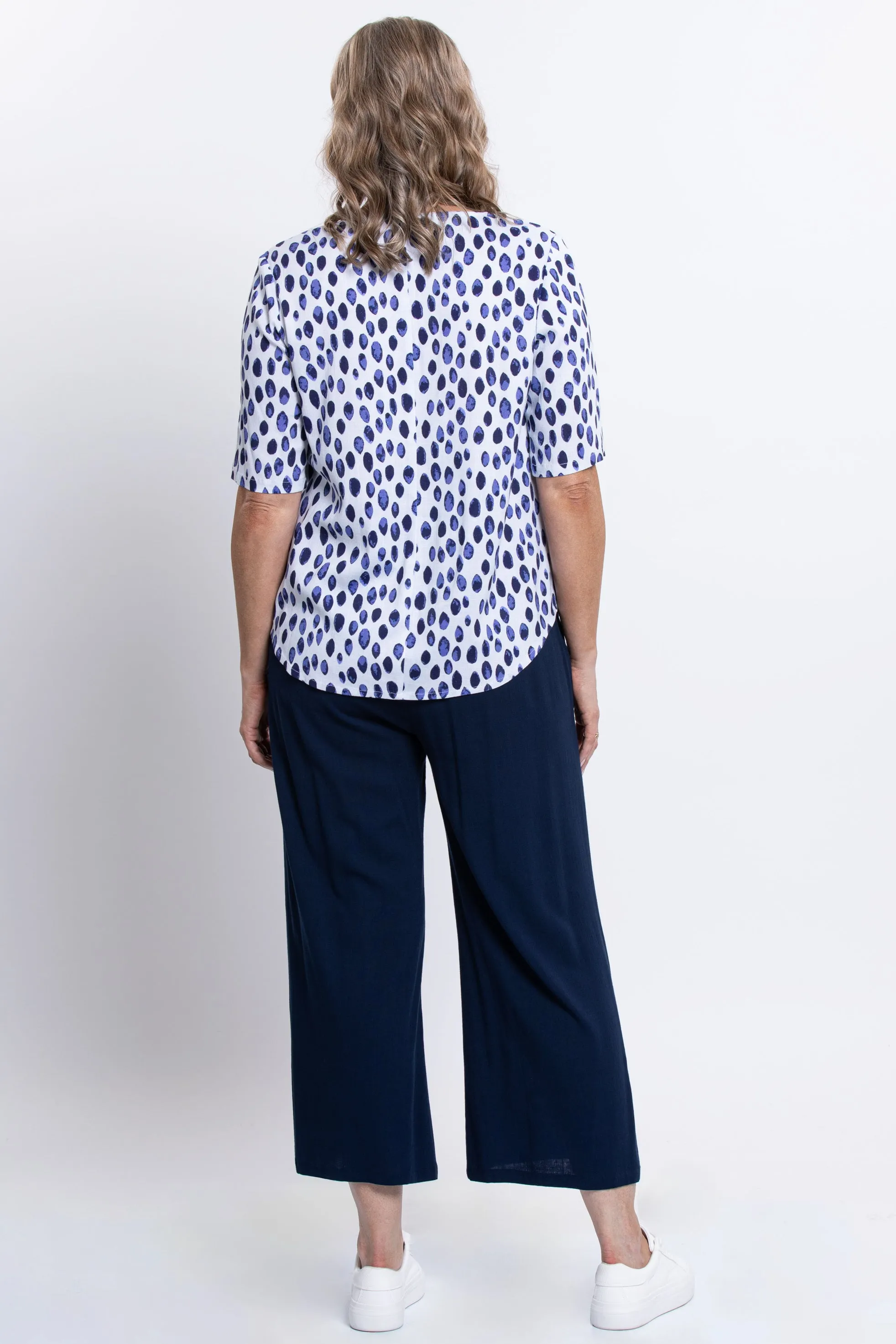 Liza Top, Indigo Rain, Linen Bamboo sold by Blue Sky product image thumbnail 5