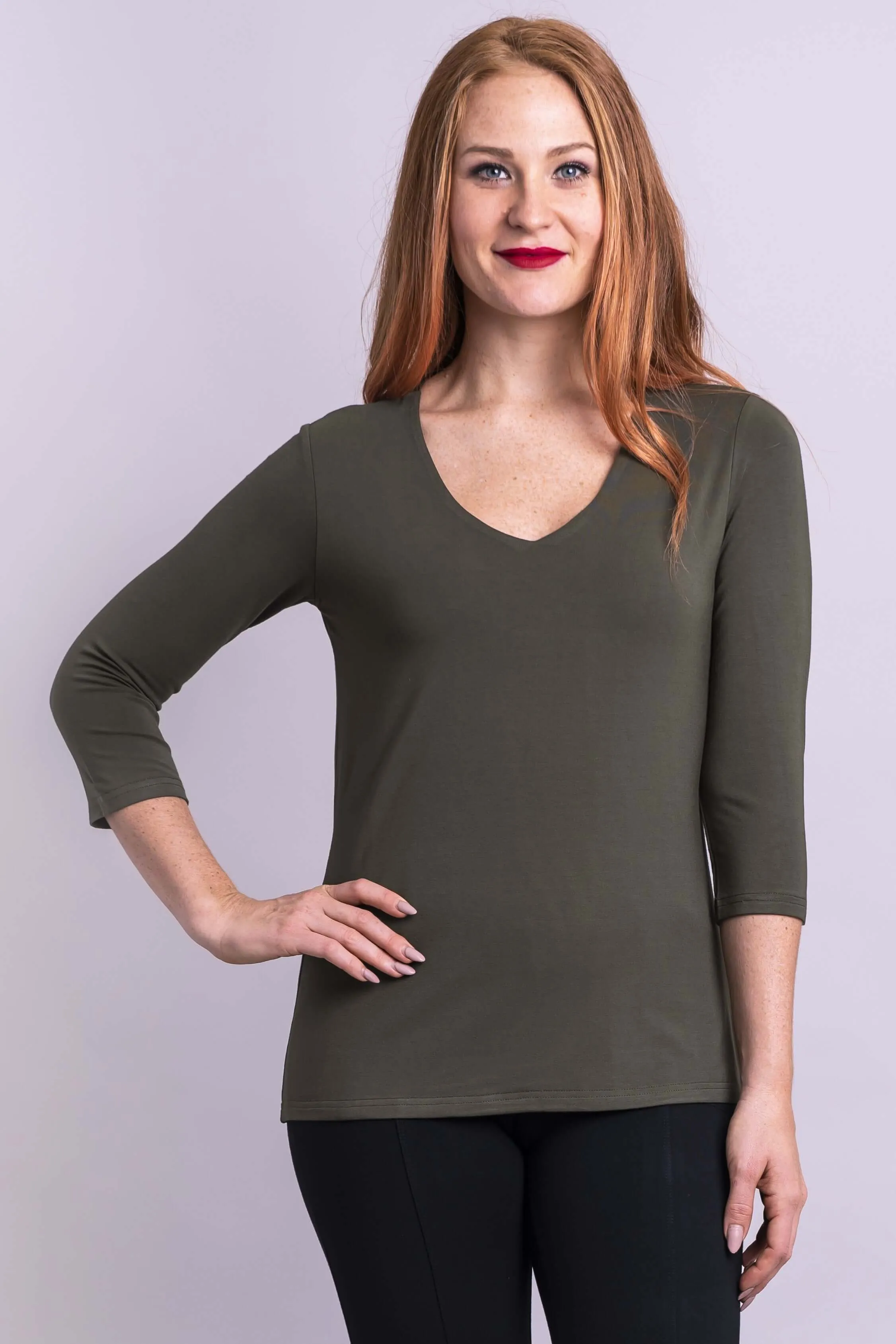 Mia Top, Khaki, Bamboo - Final Sale sold by Blue Sky product image thumbnail 2