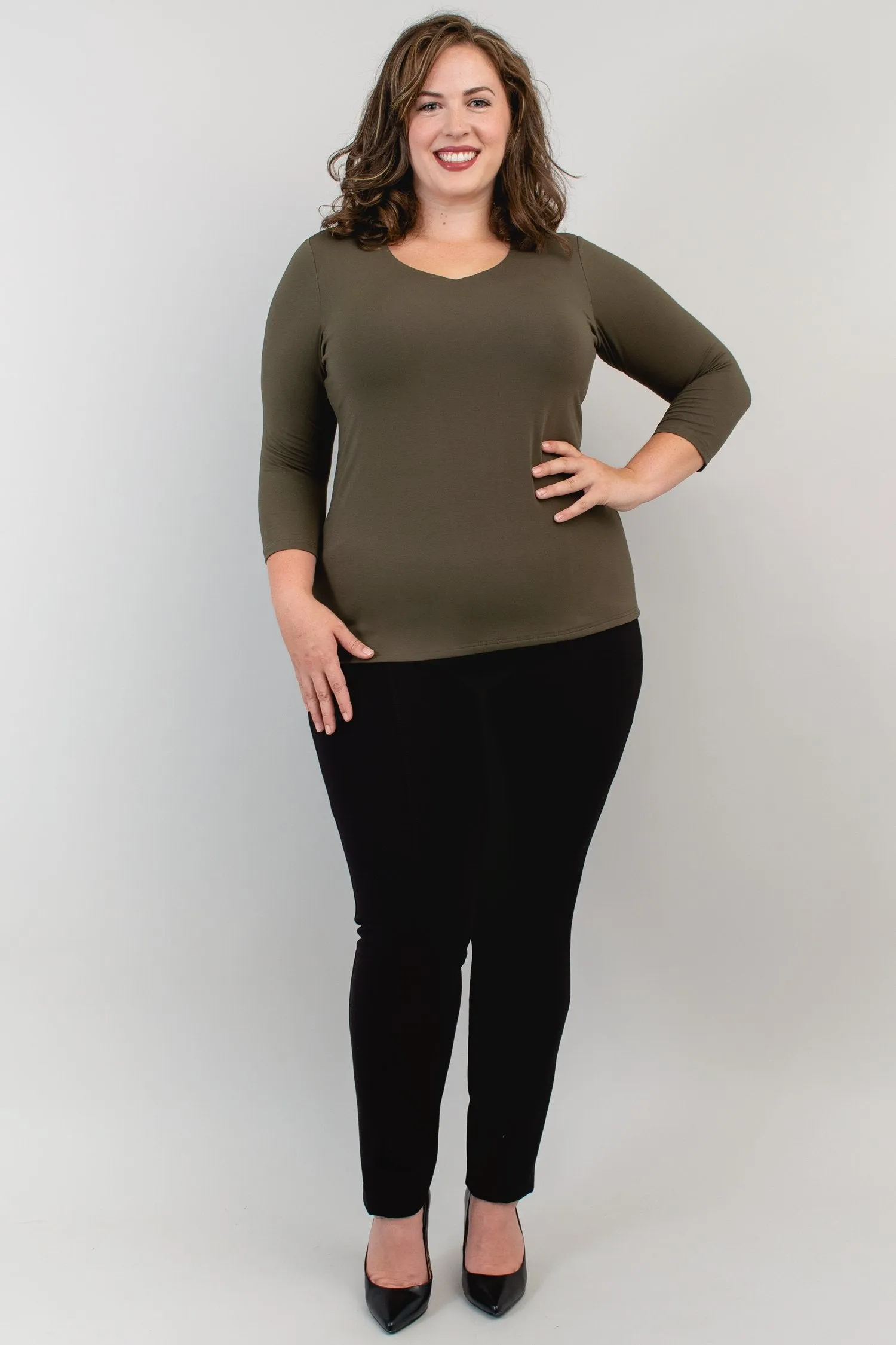 Mia Top, Khaki, Bamboo - Final Sale sold by Blue Sky product image thumbnail 3