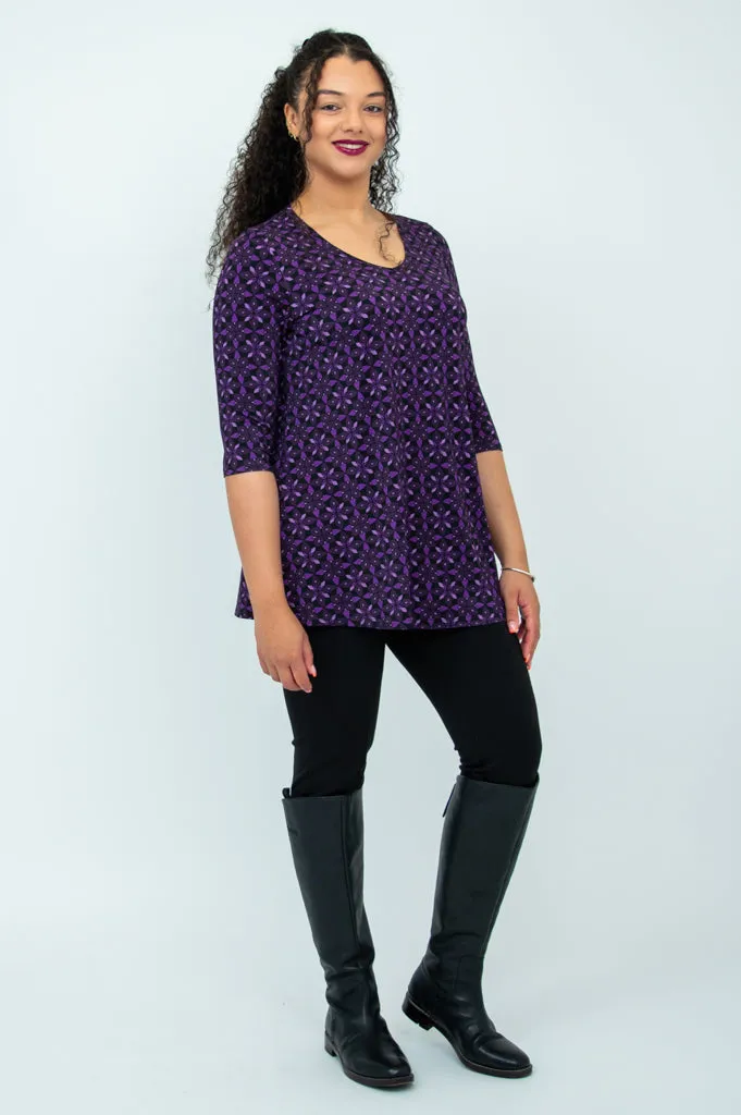 Courage Tunic, Geo Flower, Bamboo - Final Sale sold by Blue Sky product image thumbnail 4