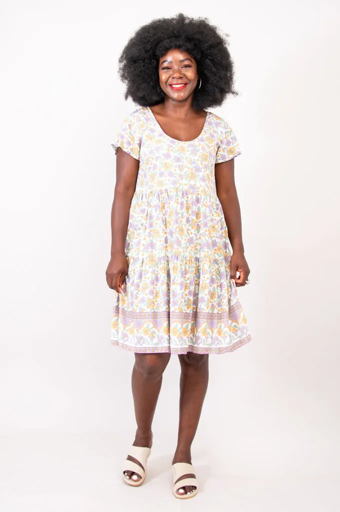 Kaya S/S Slv Dress, Crema- Final Sale sold by Blue Sky