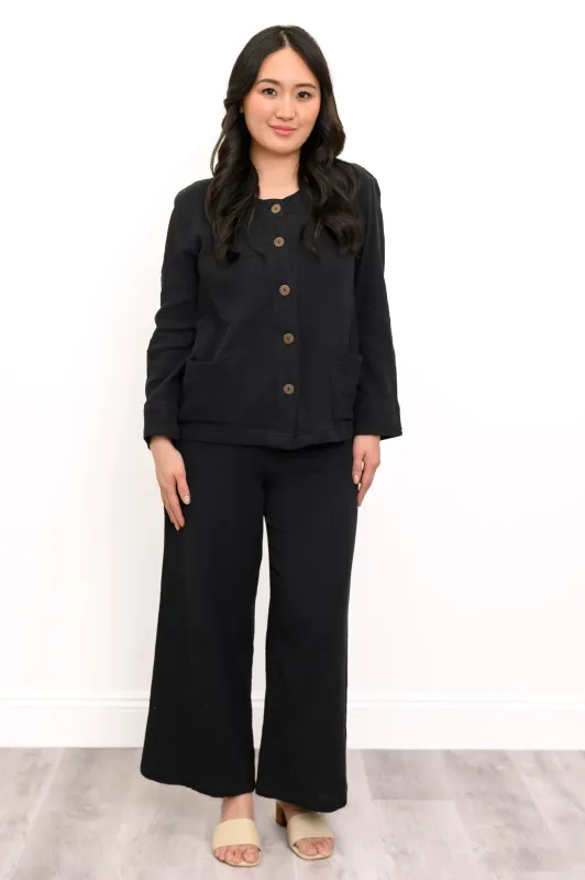 Parker Pant, Black, Cotton made by Blue Sky