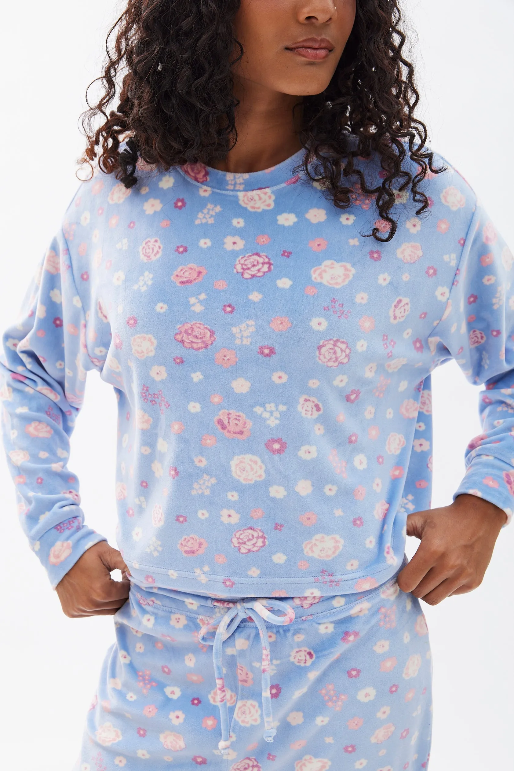 Printed Velour Pajama Set sold by Bluenotes product image thumbnail 3