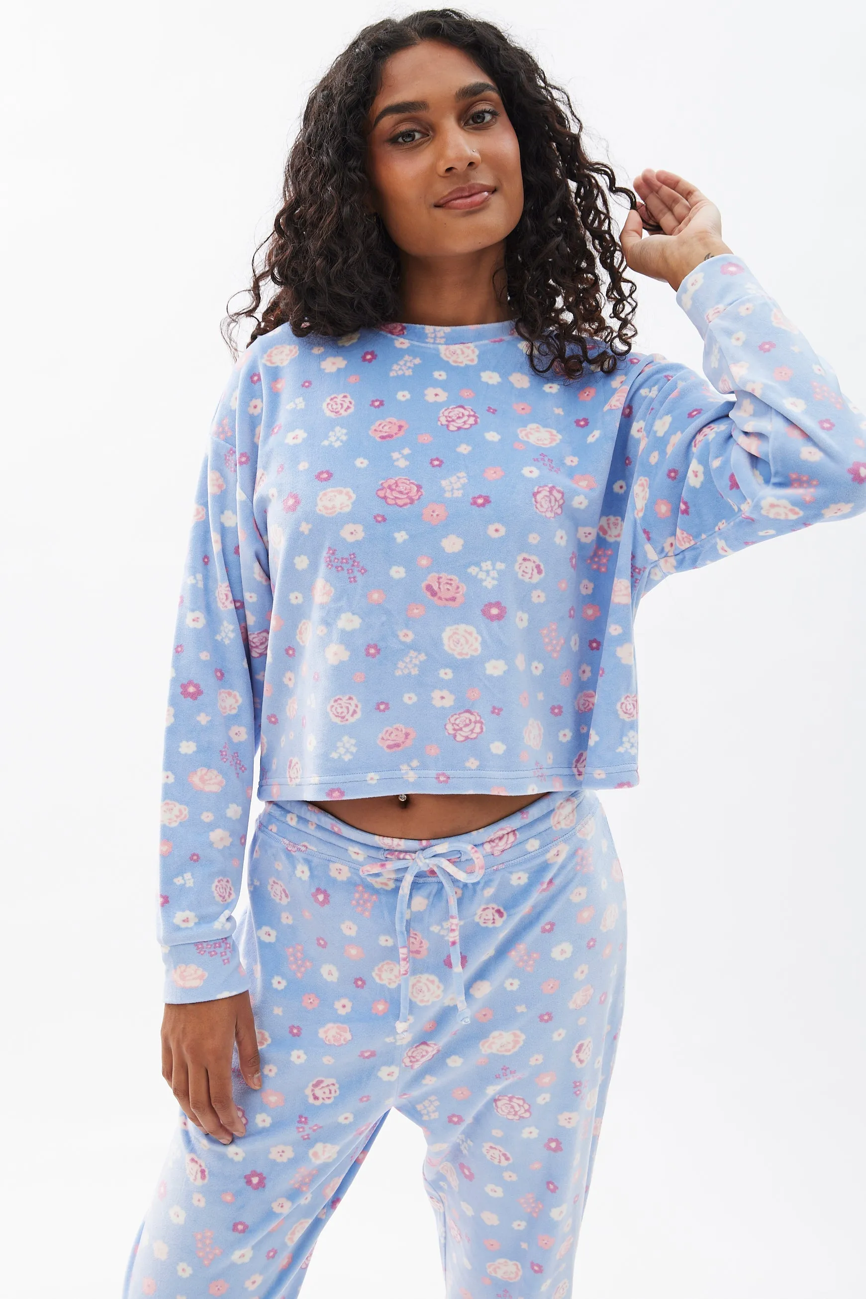 Printed Velour Pajama Set sold by Bluenotes product image thumbnail 2