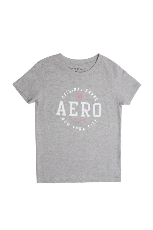 AERO 1987 Original Brand Butterfly Graphic Embroidered Classic Tee sold by Bluenotes