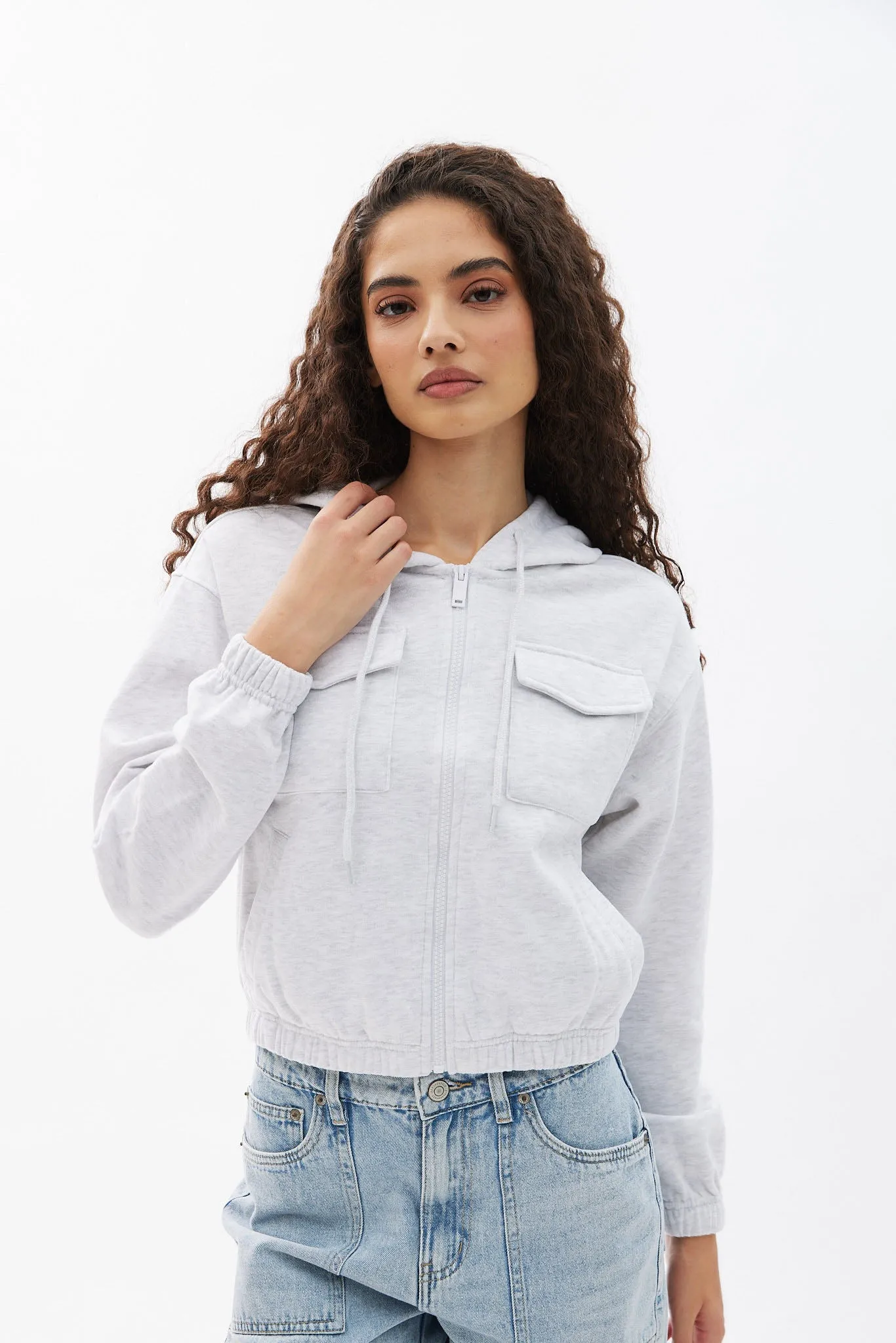 Midi Zip-Up Cargo Hoodie sold by Bluenotes product image thumbnail 5