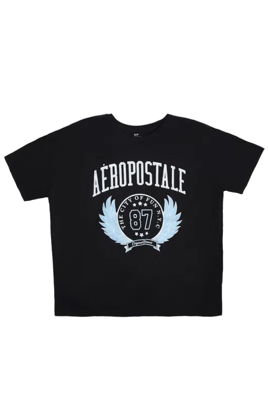Aéropostale 87 Crest Graphic Boyfriend Tee sold by Bluenotes