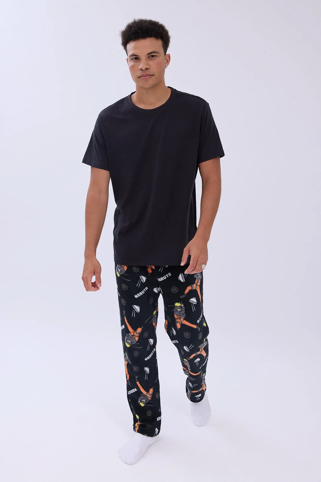 Naruto Printed Plush Pajama Pants sold by Bluenotes product image thumbnail 4