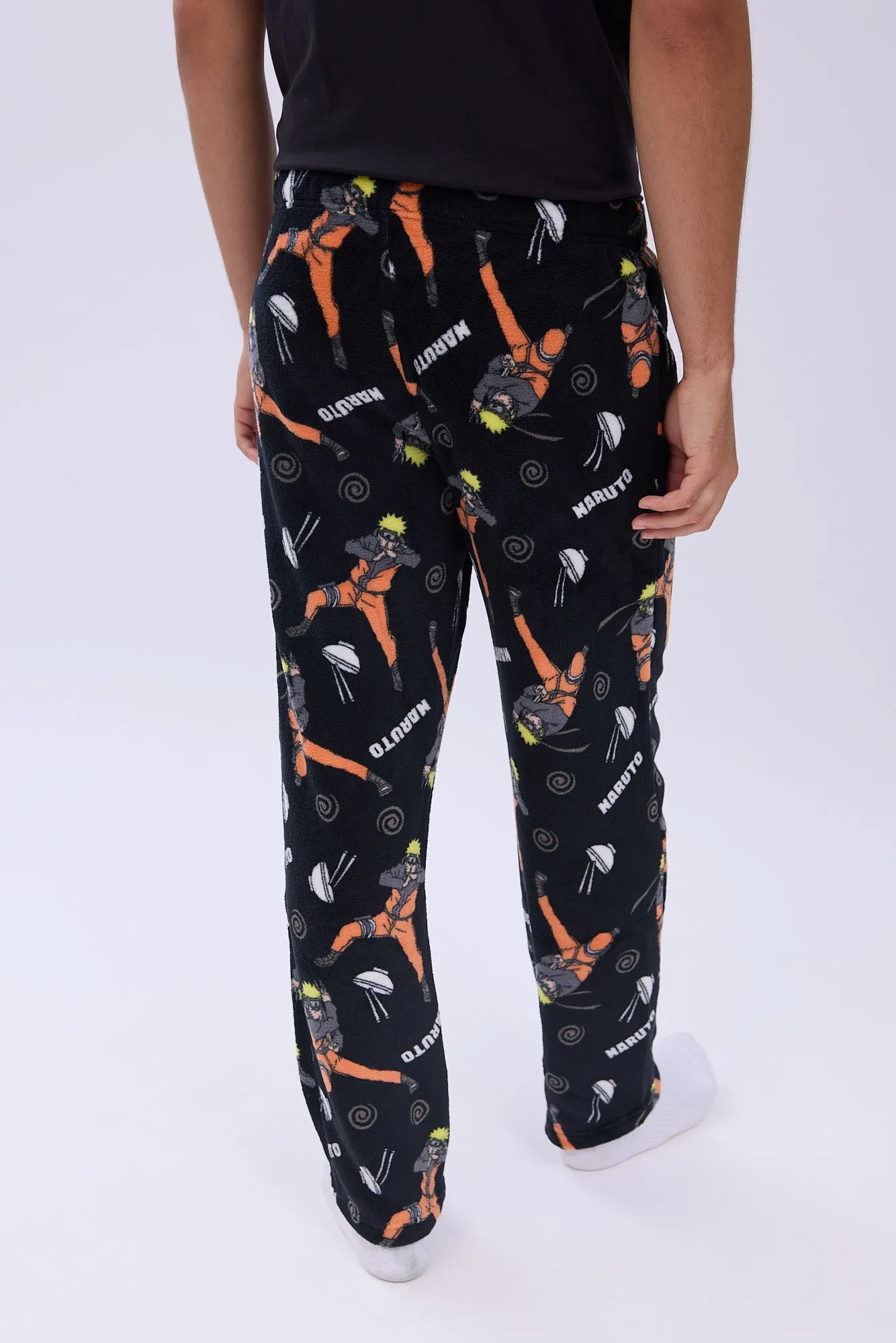 Naruto Printed Plush Pajama Pants sold by Bluenotes product image thumbnail 3