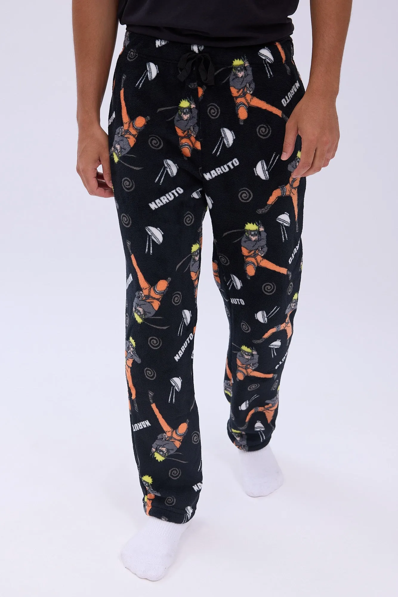 Naruto Printed Plush Pajama Pants sold by Bluenotes