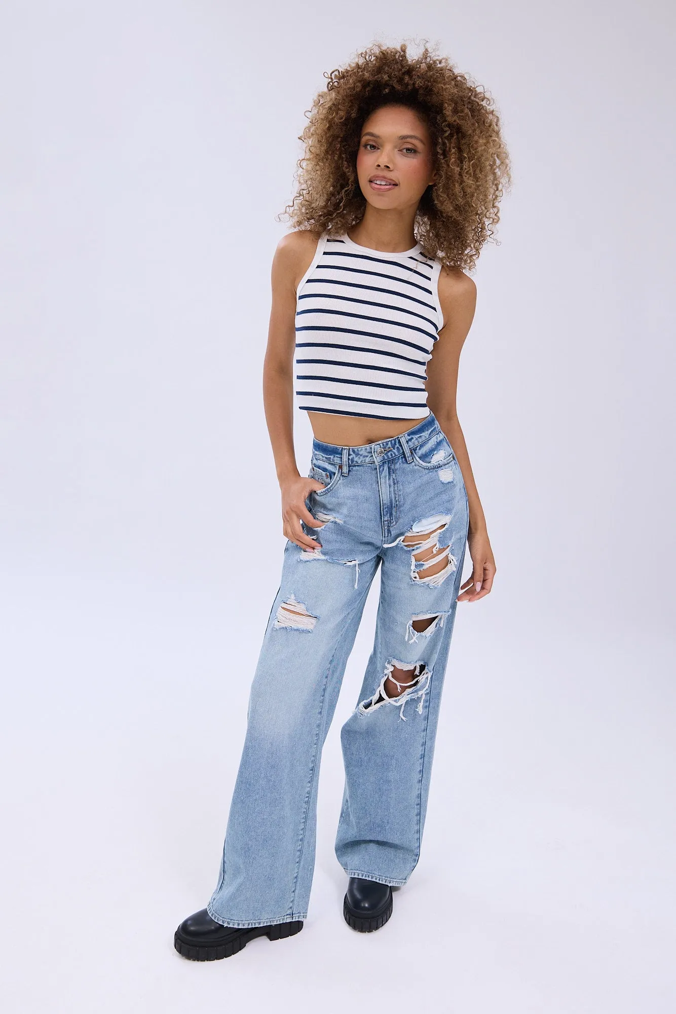 Super High Rise Flowfinity Wide Leg Jeans sold by Bluenotes product image thumbnail 4